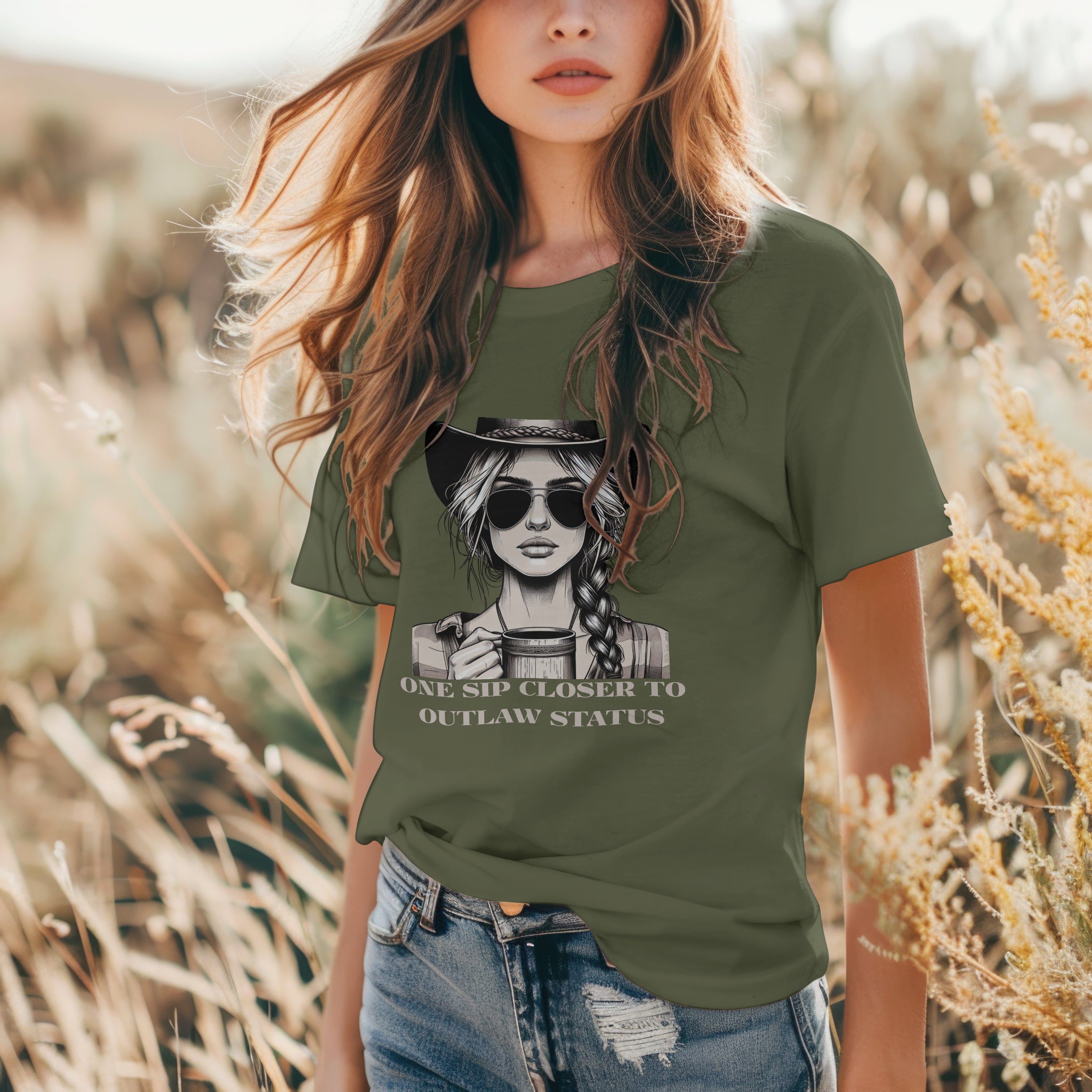 Cowgirl Outlaw T-Shirt Printify