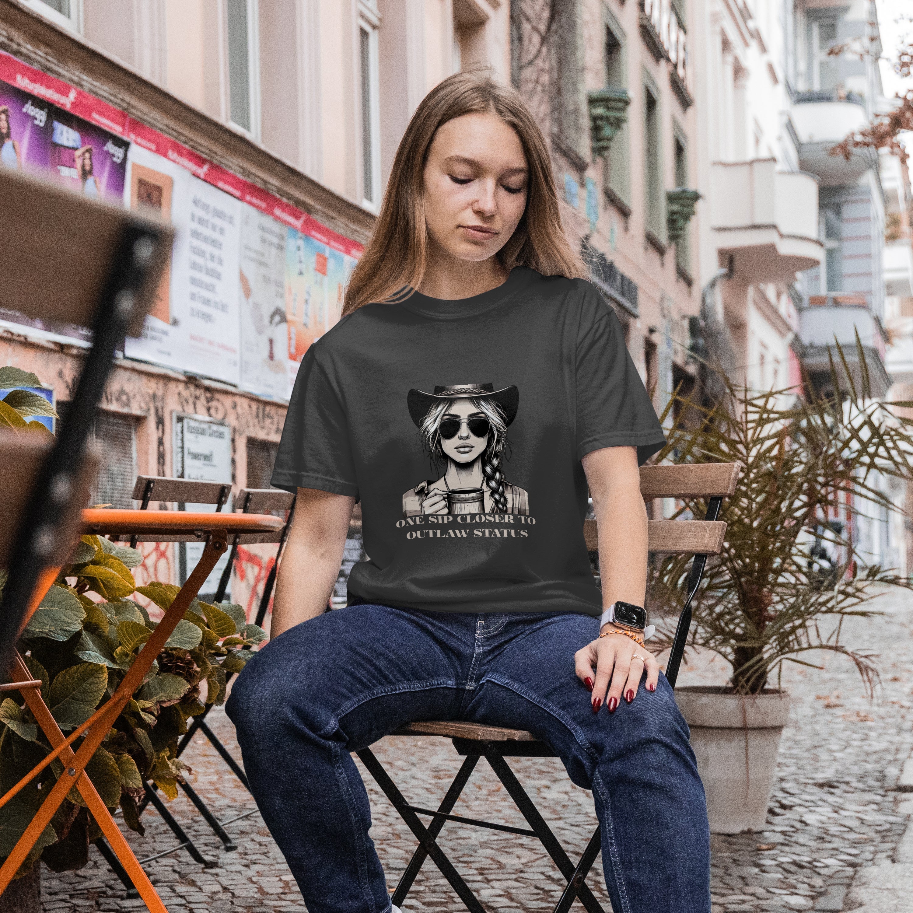 Cowgirl Outlaw T-Shirt Printify