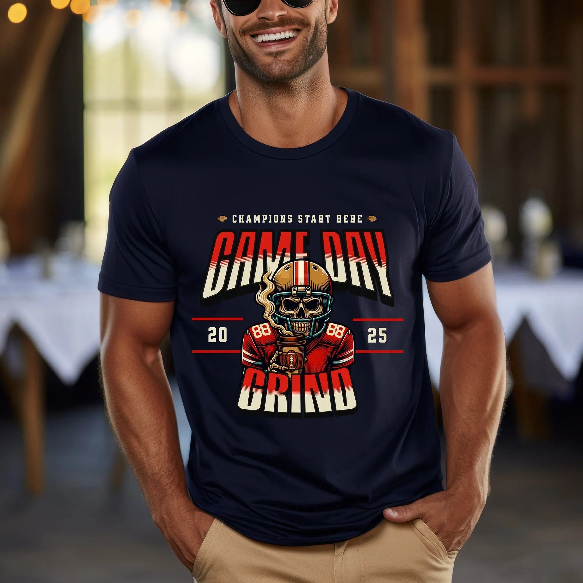 Game Day Grind T-shirt - Football Graphic Tee - Boldly Bitter Company