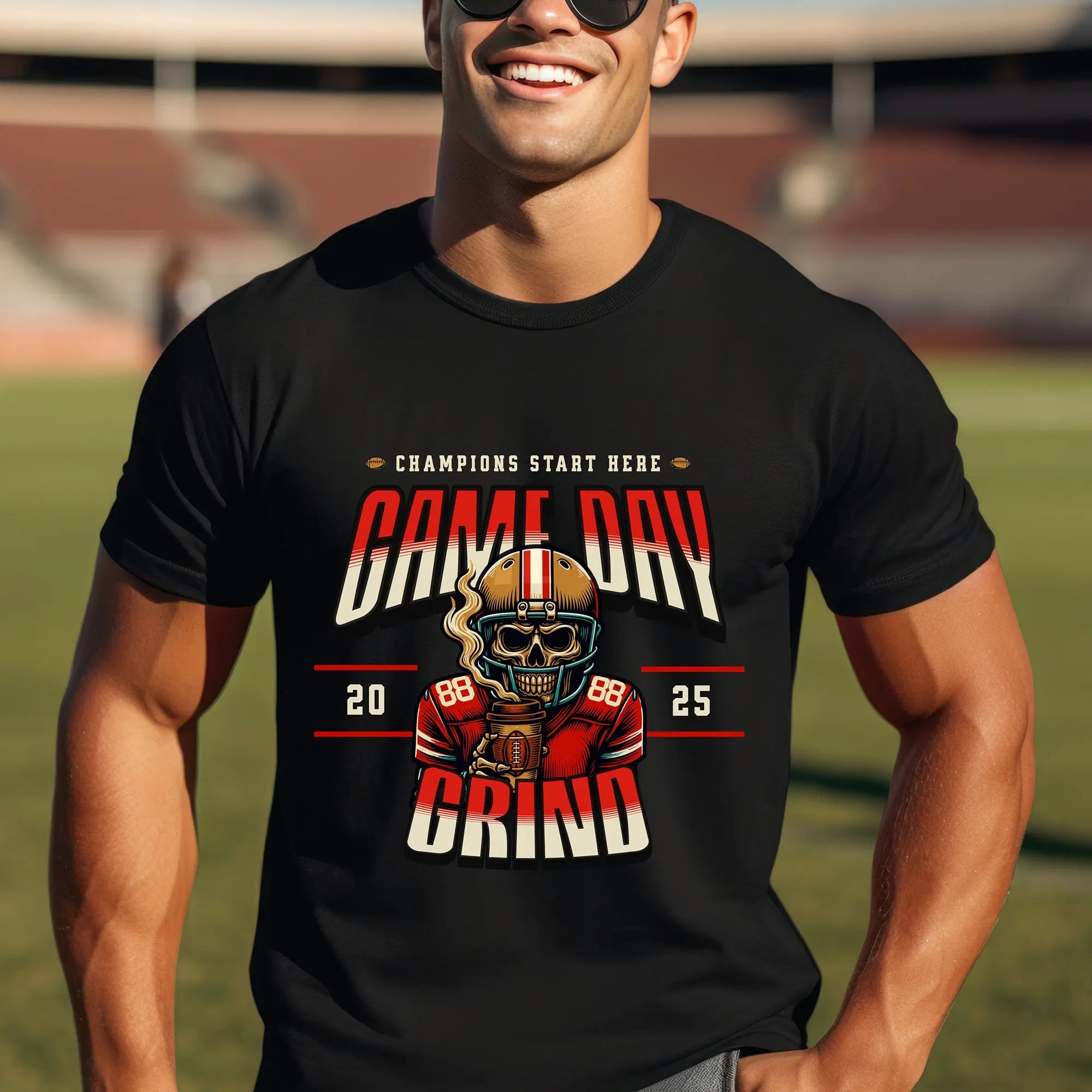 Game Day Grind T-shirt - Football Graphic Tee - Boldly Bitter Company