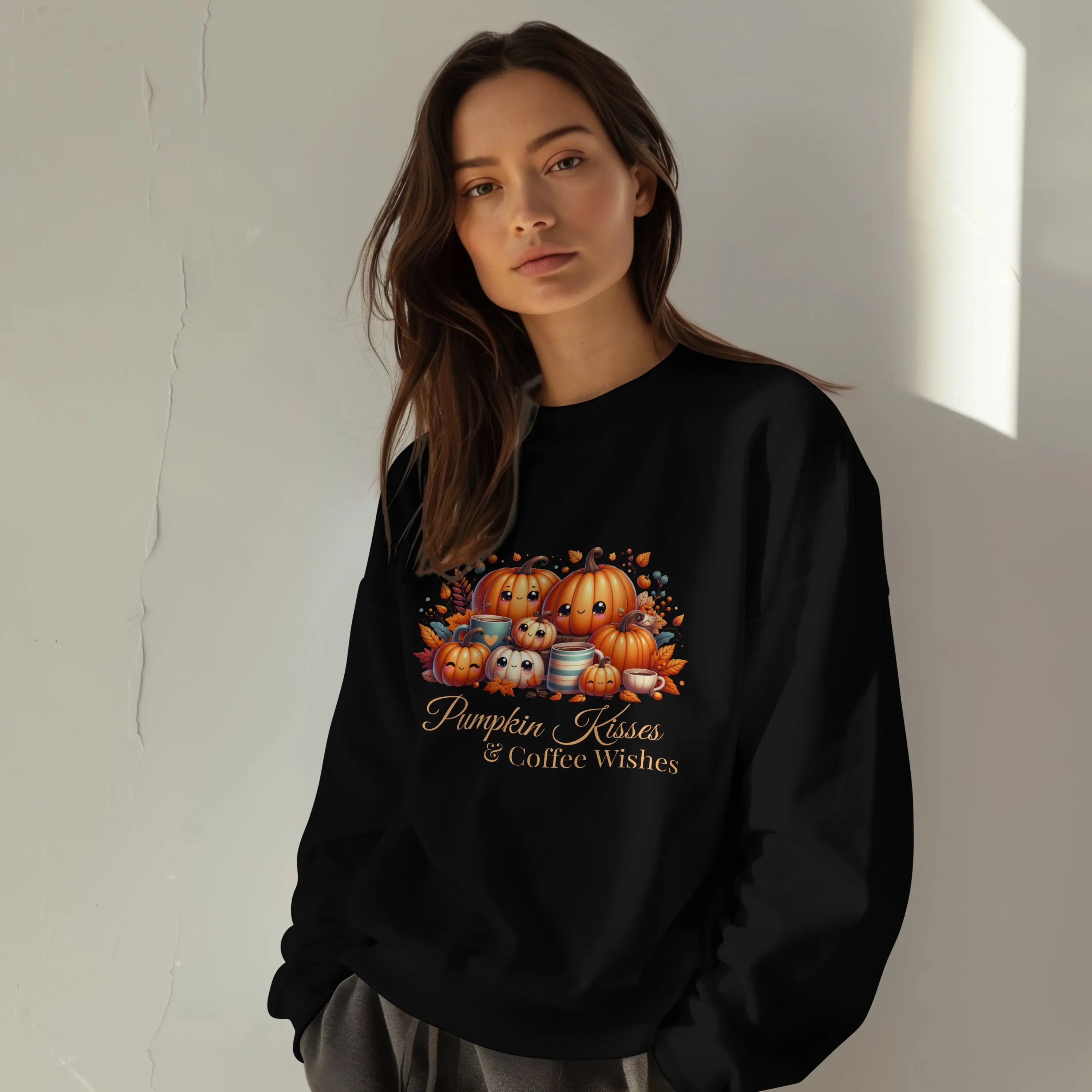 Pumpkin Kisses Sweatshirt Printify