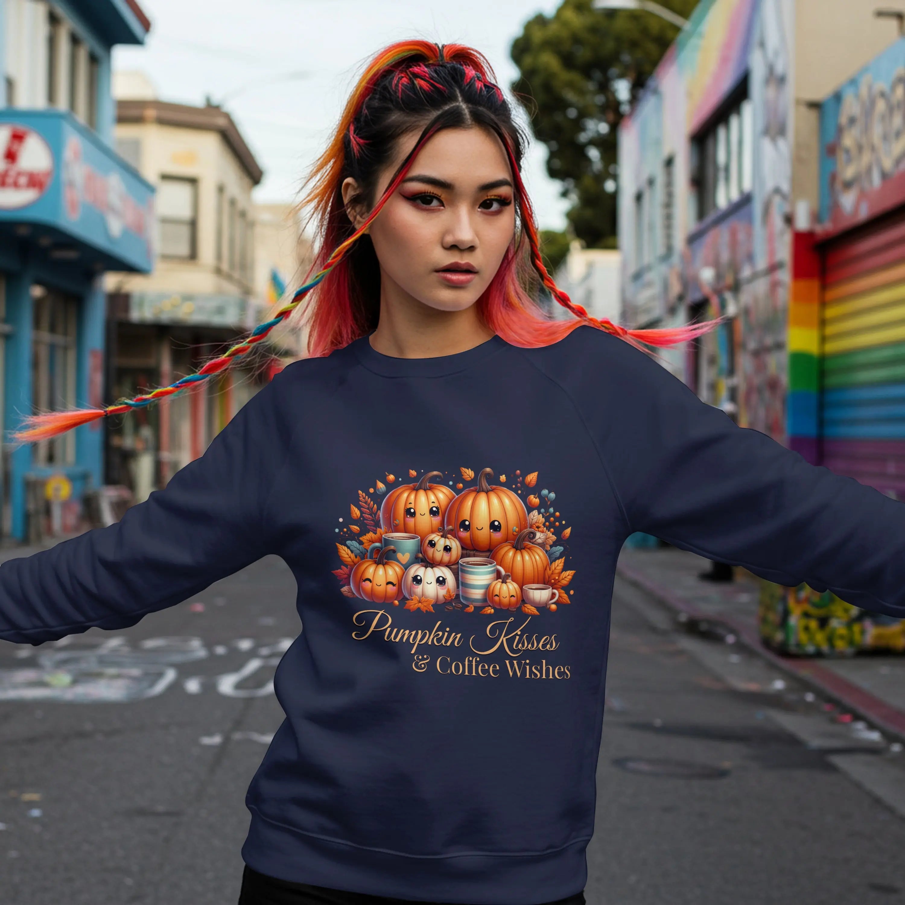 Pumpkin Kisses Sweatshirt Printify