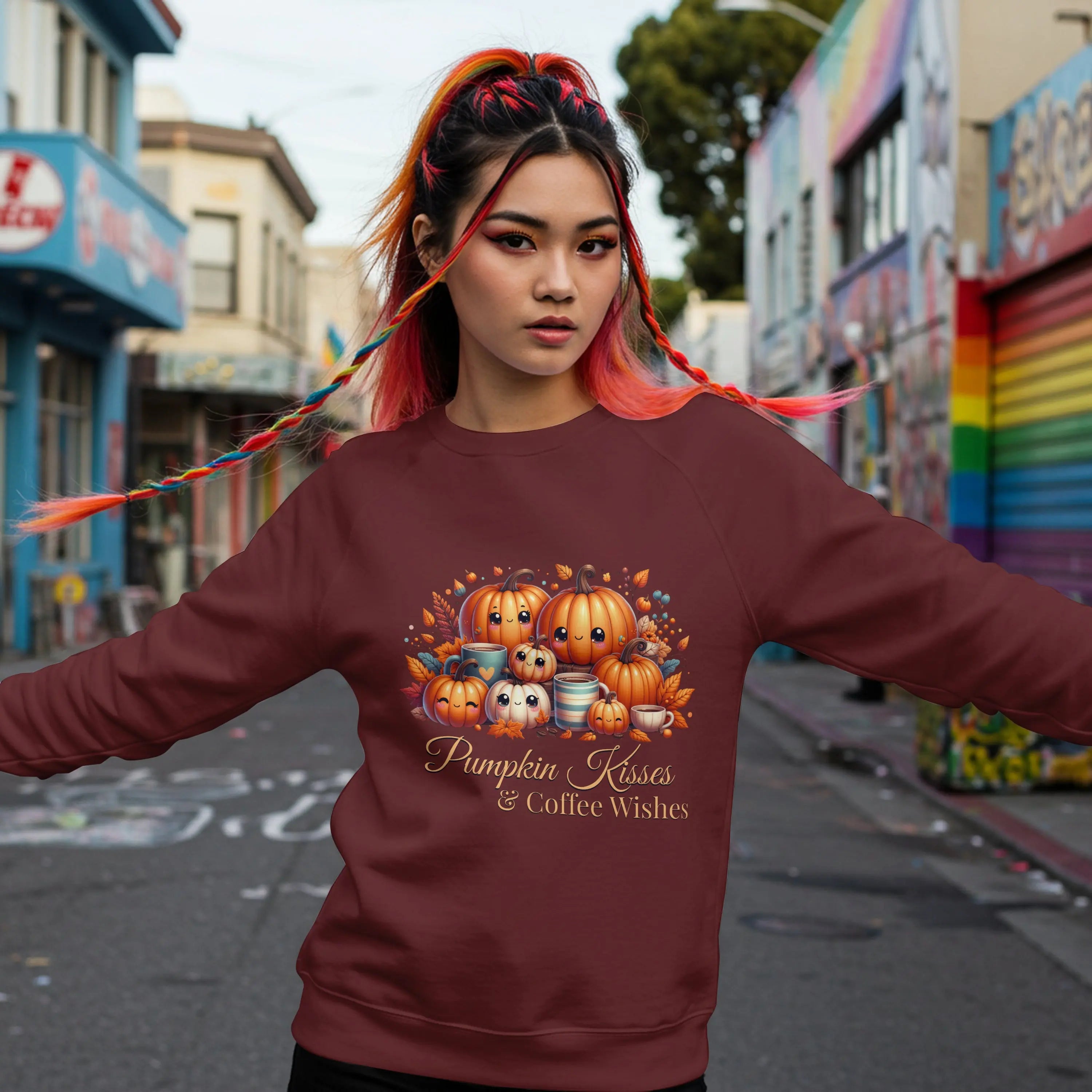 Pumpkin Kisses Sweatshirt Printify