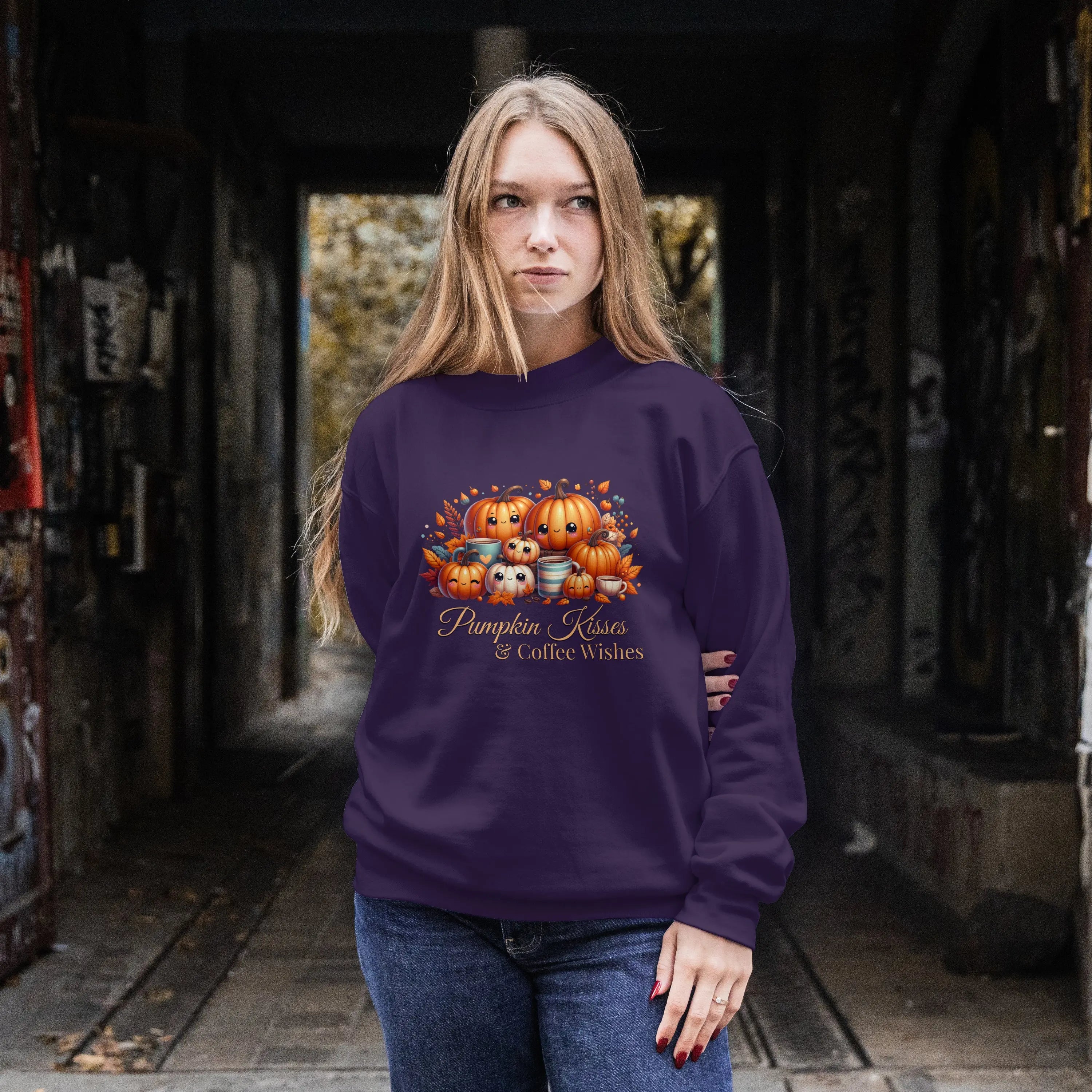 Pumpkin Kisses Sweatshirt Printify