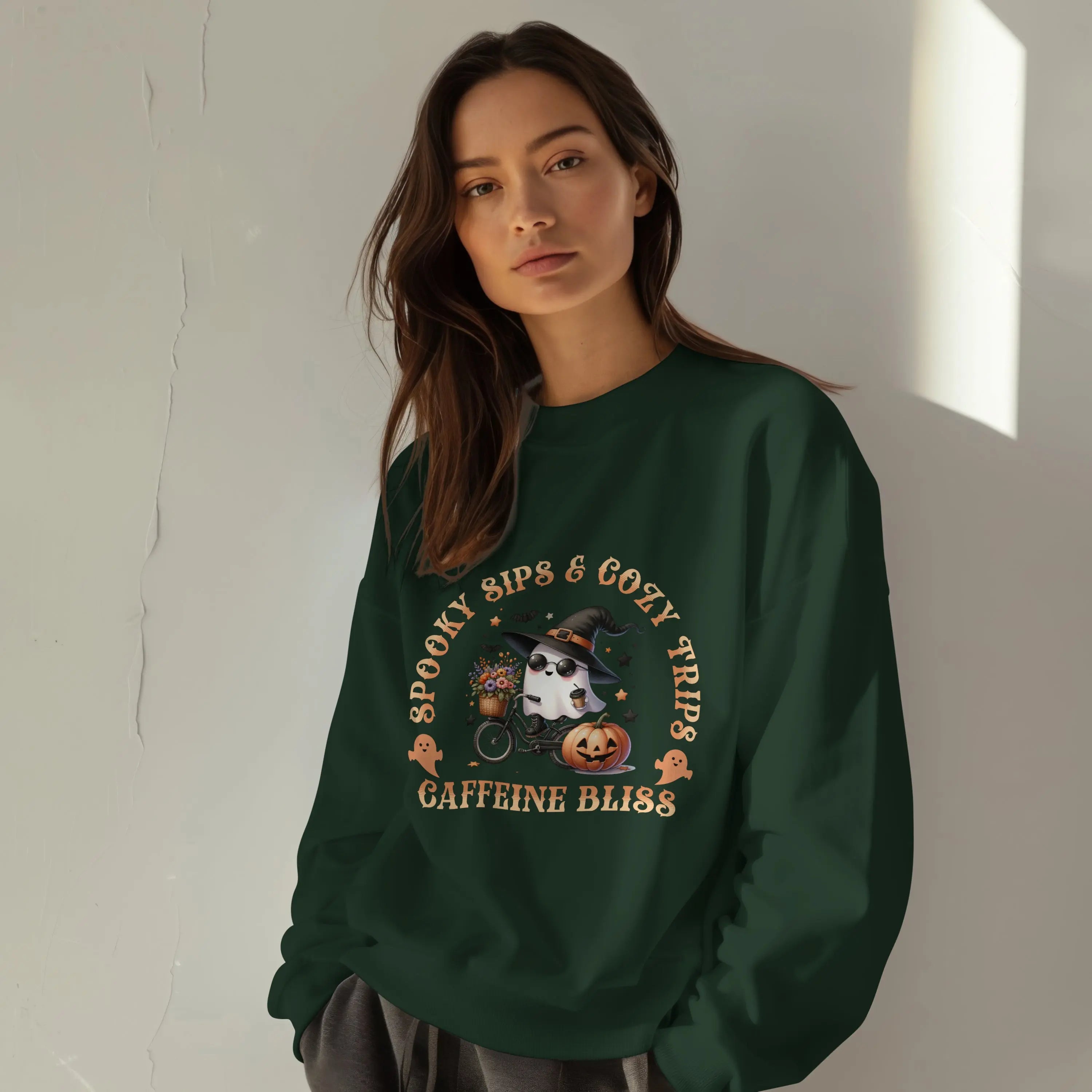 Spooky Sips & Cozy Trips Sweatshirt Printify