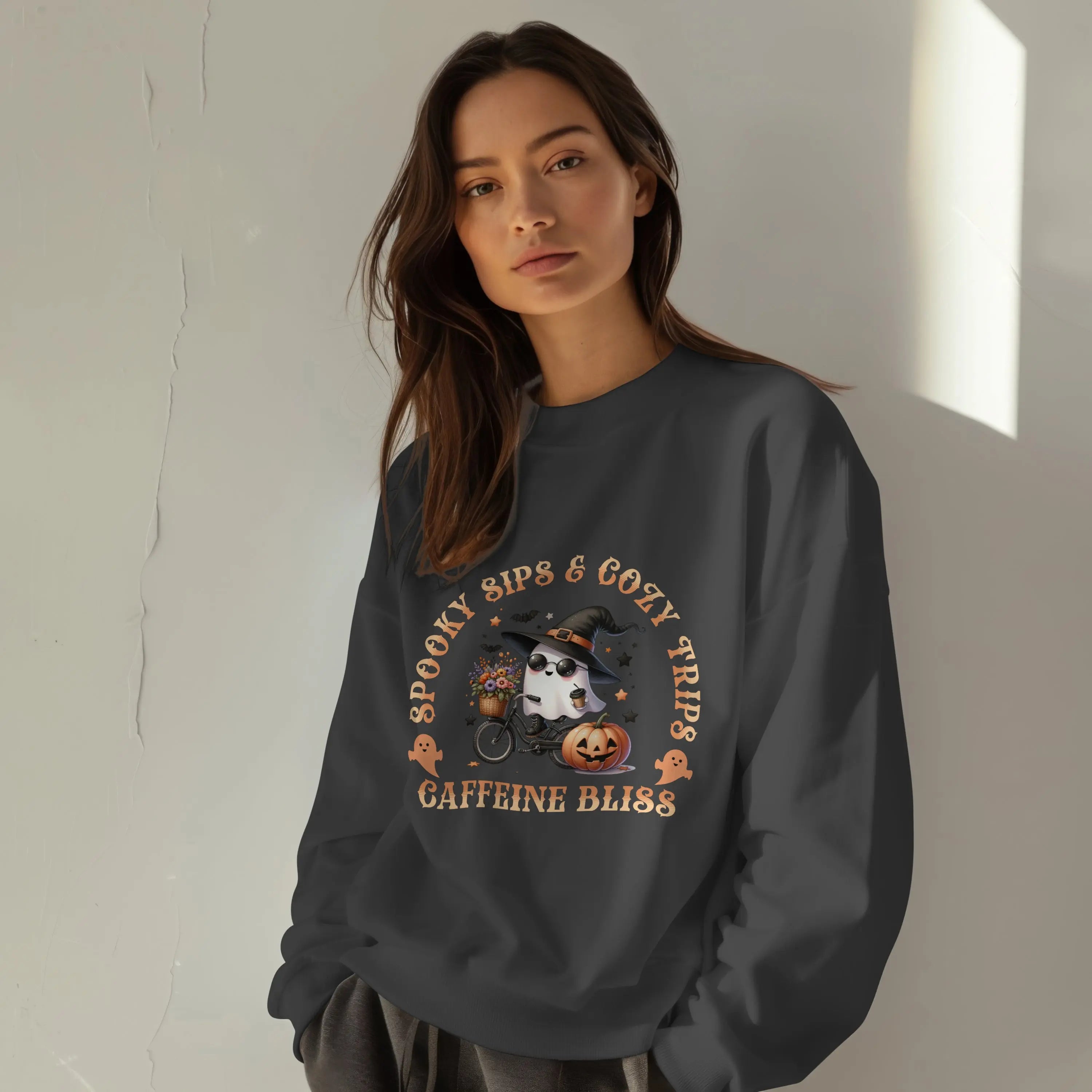 Spooky Sips & Cozy Trips Sweatshirt Printify