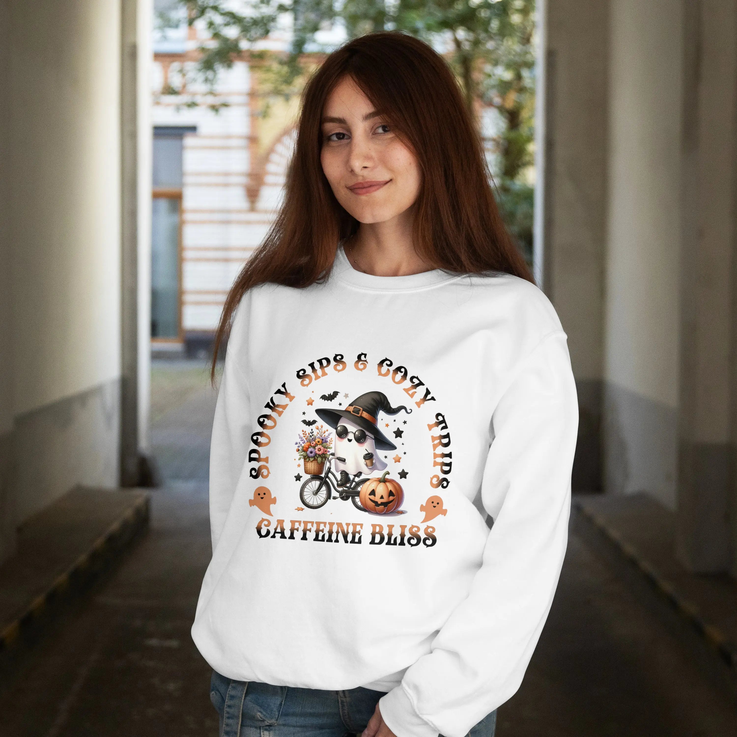 Spooky Sips & Cozy Trips Sweatshirt Printify
