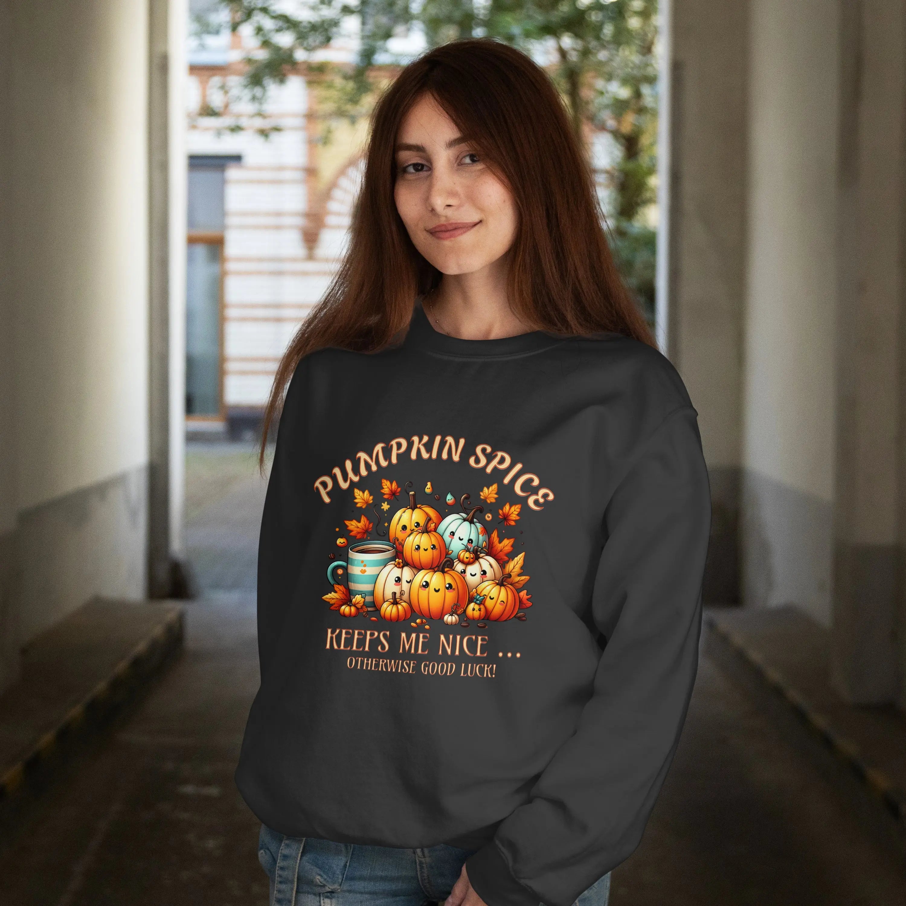 Pumpkin Spice Sweatshirt - Otherwise Good Luck Printify