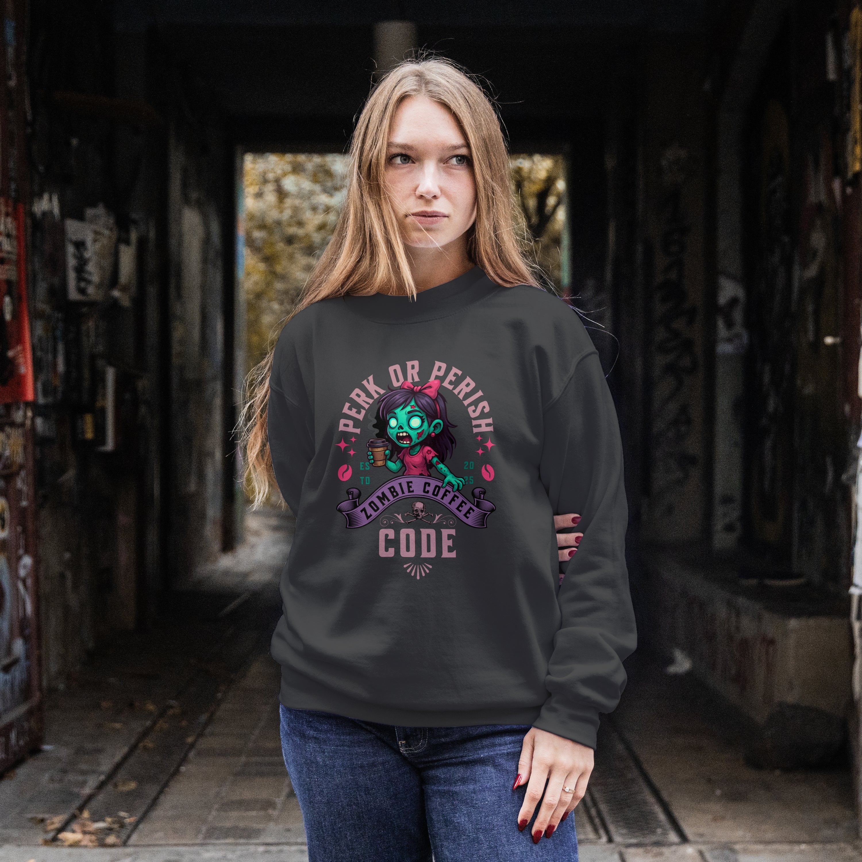 Perk or Perish Sweatshirt Printify