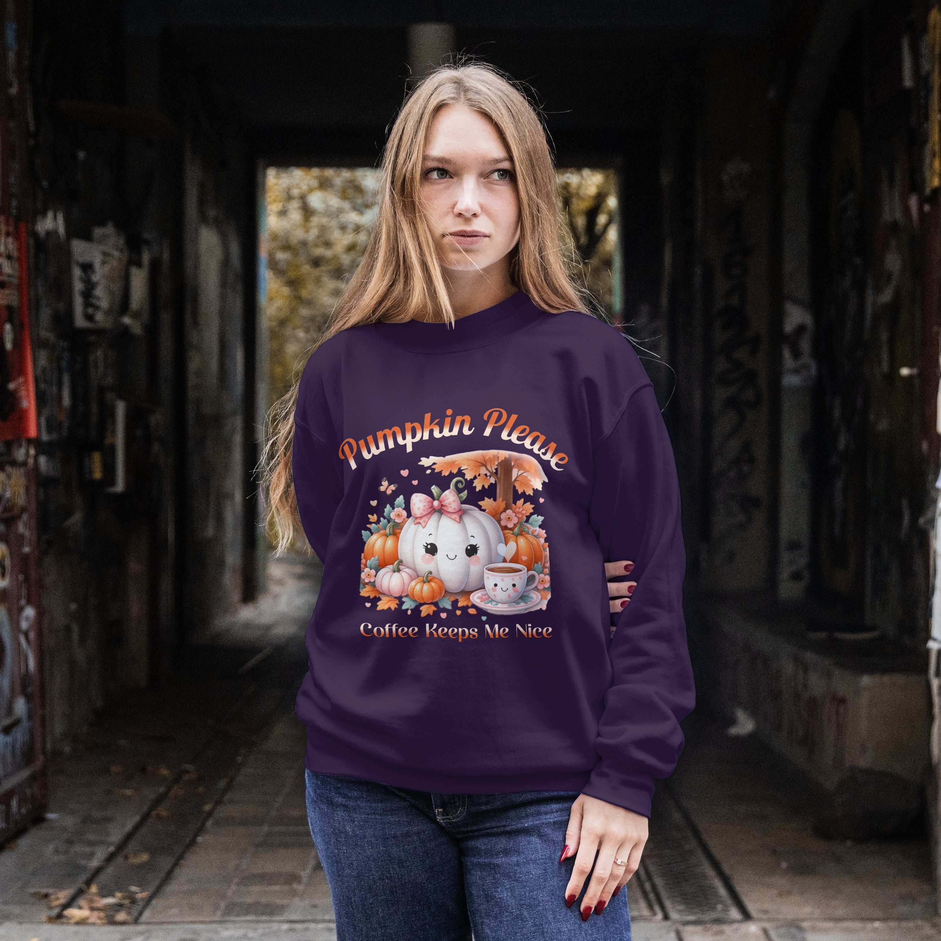 Pumpkin Please Sweatshirt Printify