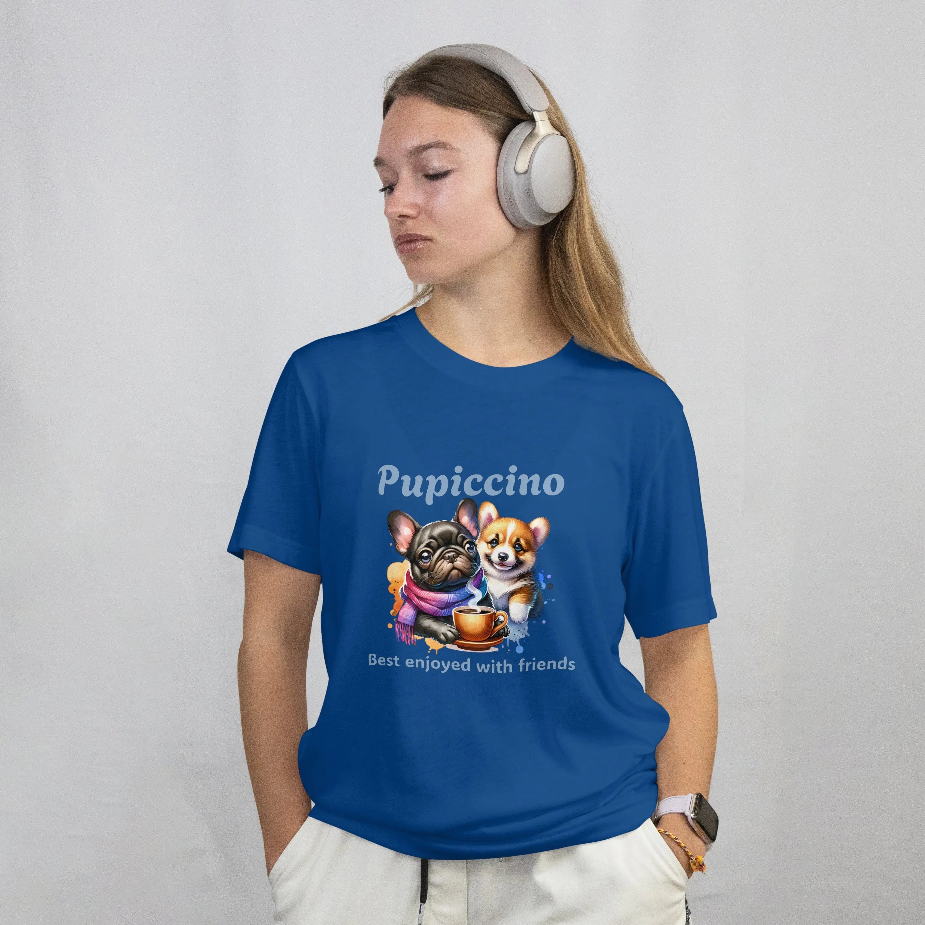 Pupiccino Tshirt - Pug Coffee Tee, Pup Tee, Coffee Friends Tee Printify