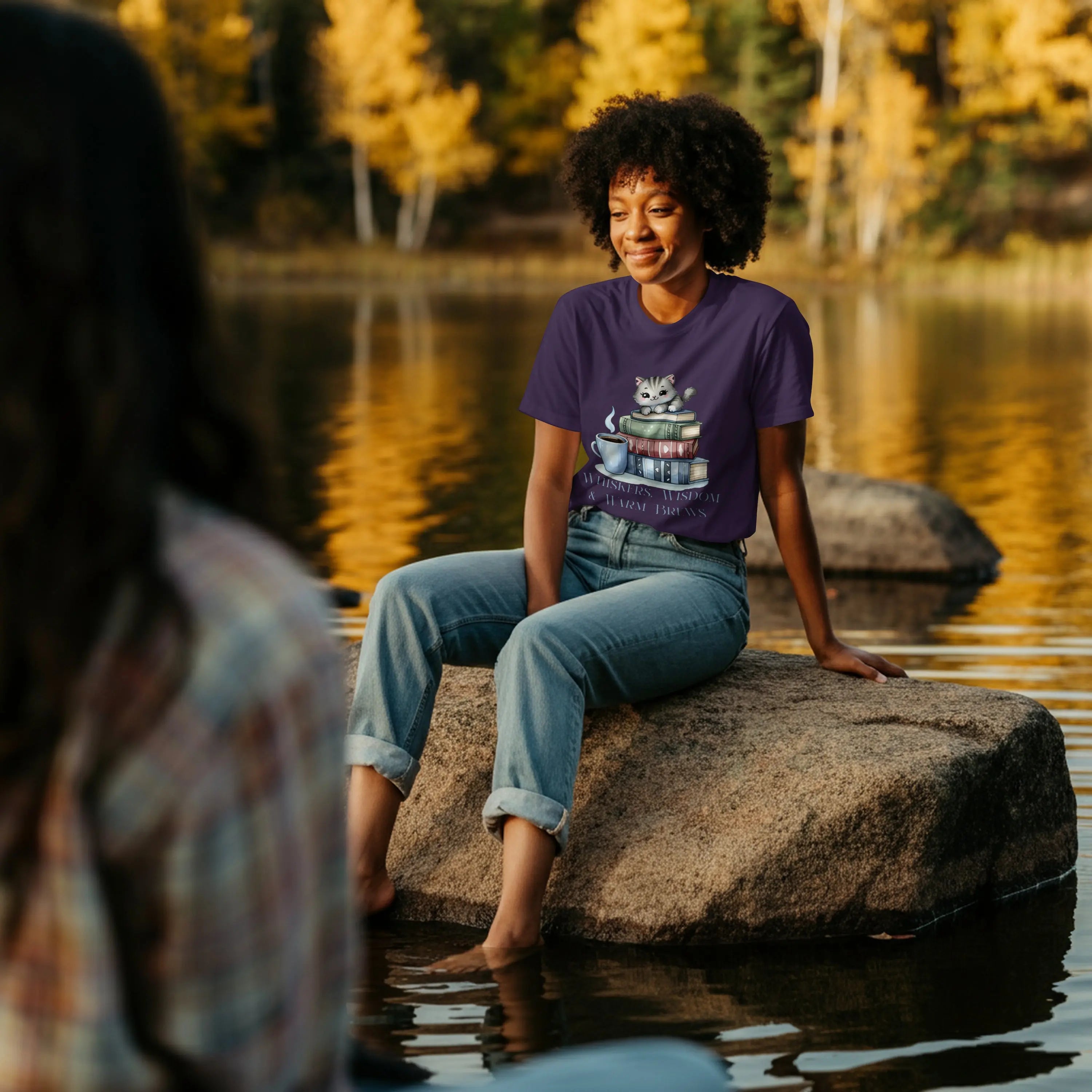 Whiskers, Wisdom and Warm Brews Tshirt Printify