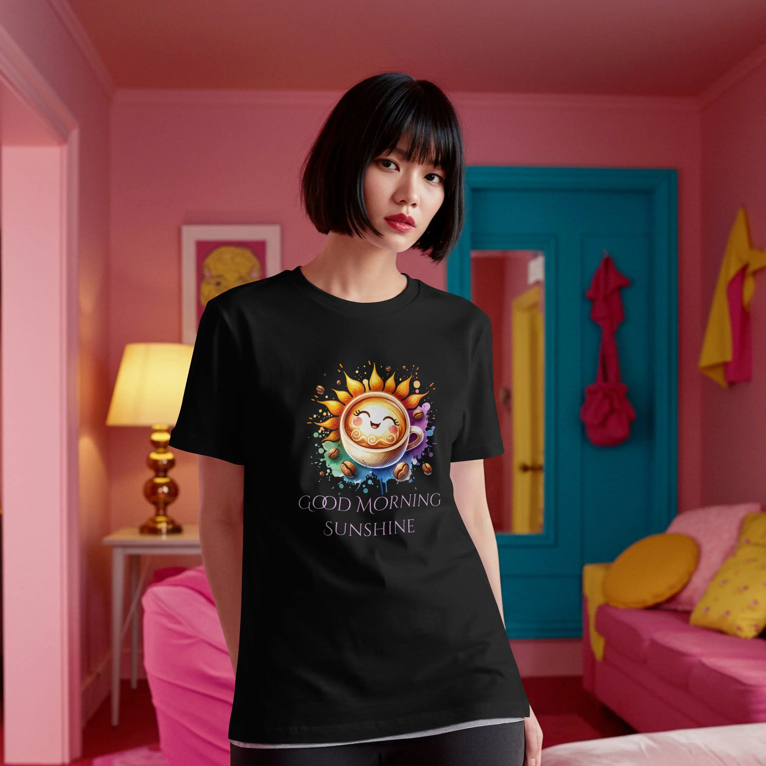 Good Morning Sunshine Tshirt - Sunshine and Coffee Tee Printify