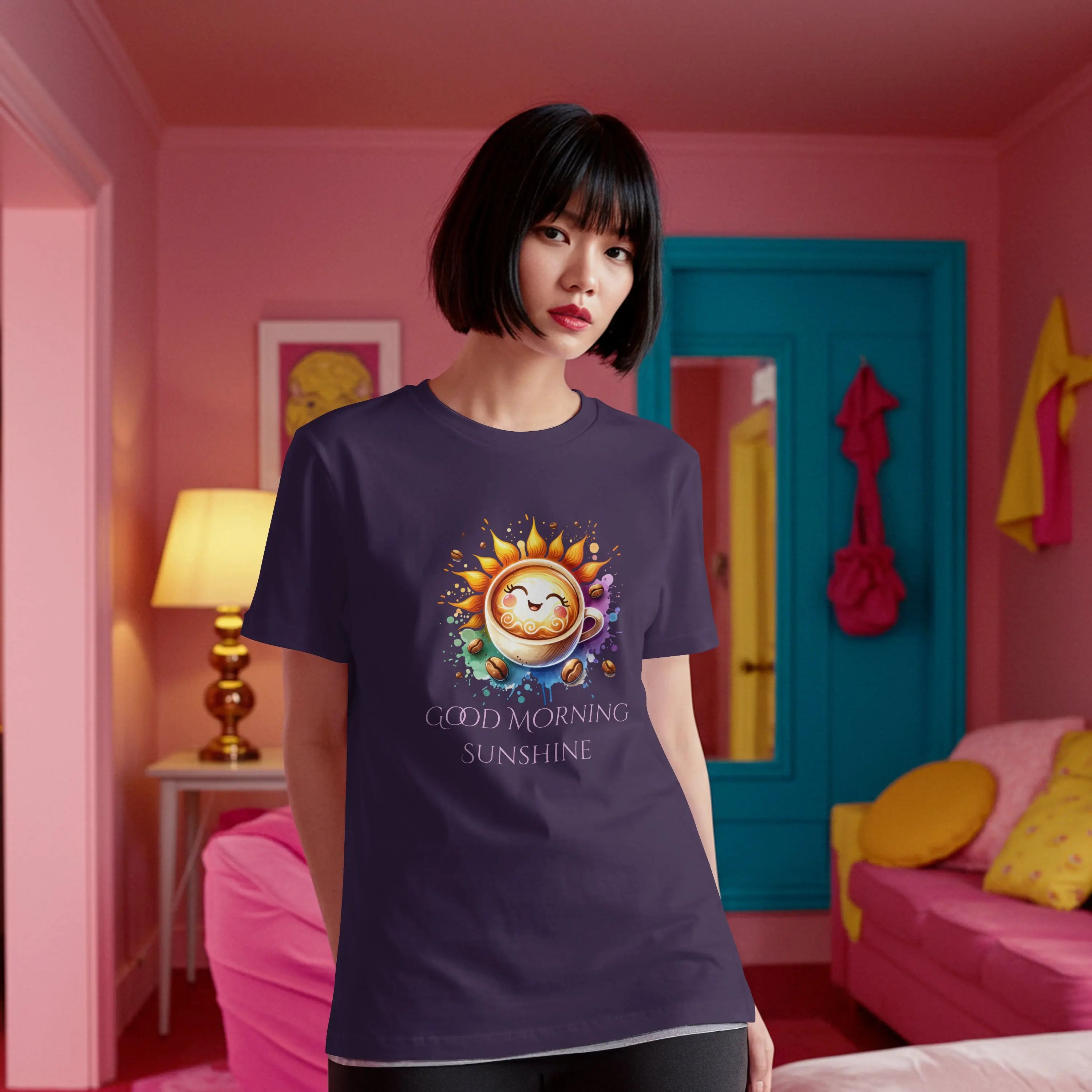 Good Morning Sunshine Tshirt - Sunshine and Coffee Tee Printify