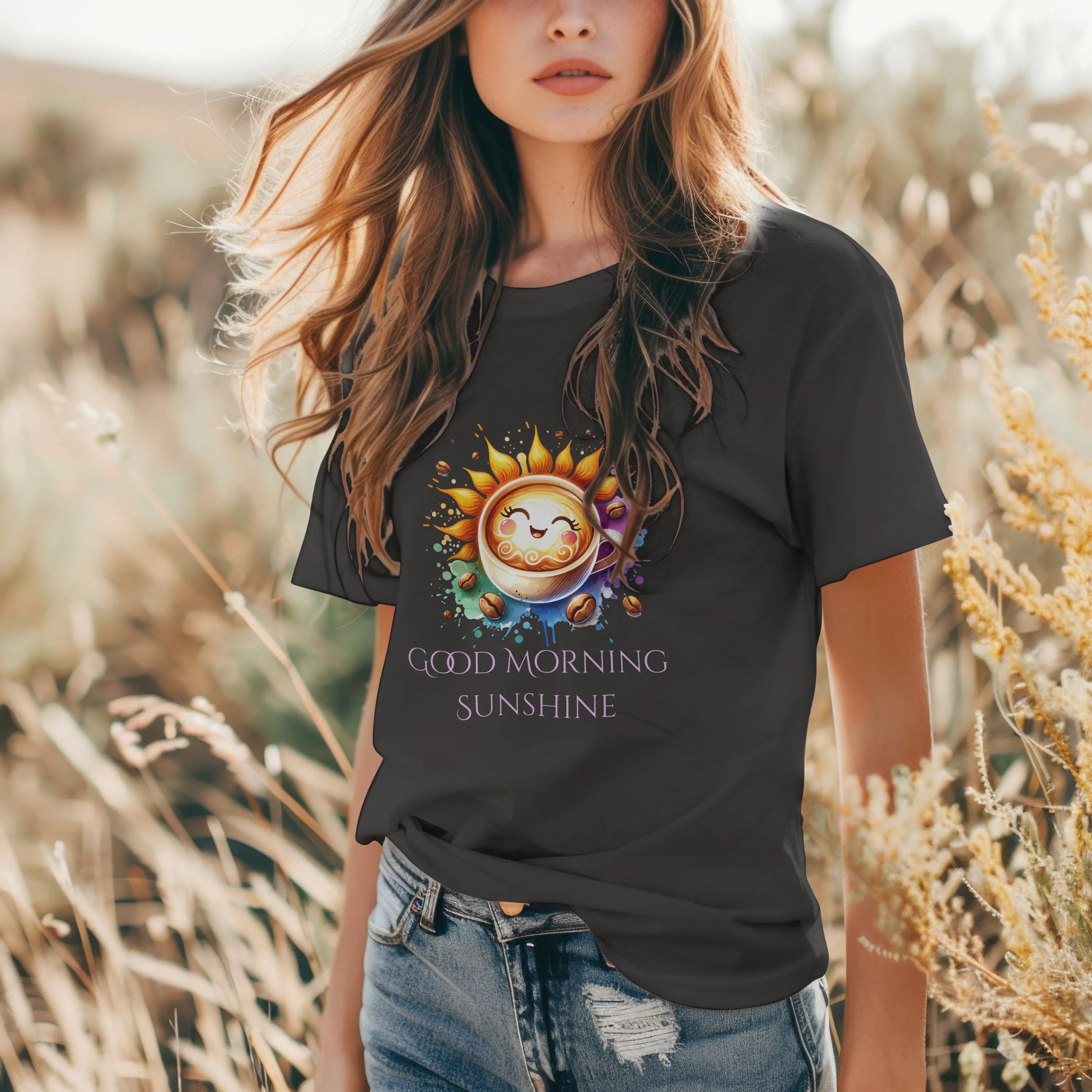 Good Morning Sunshine Tshirt - Sunshine and Coffee Tee Printify
