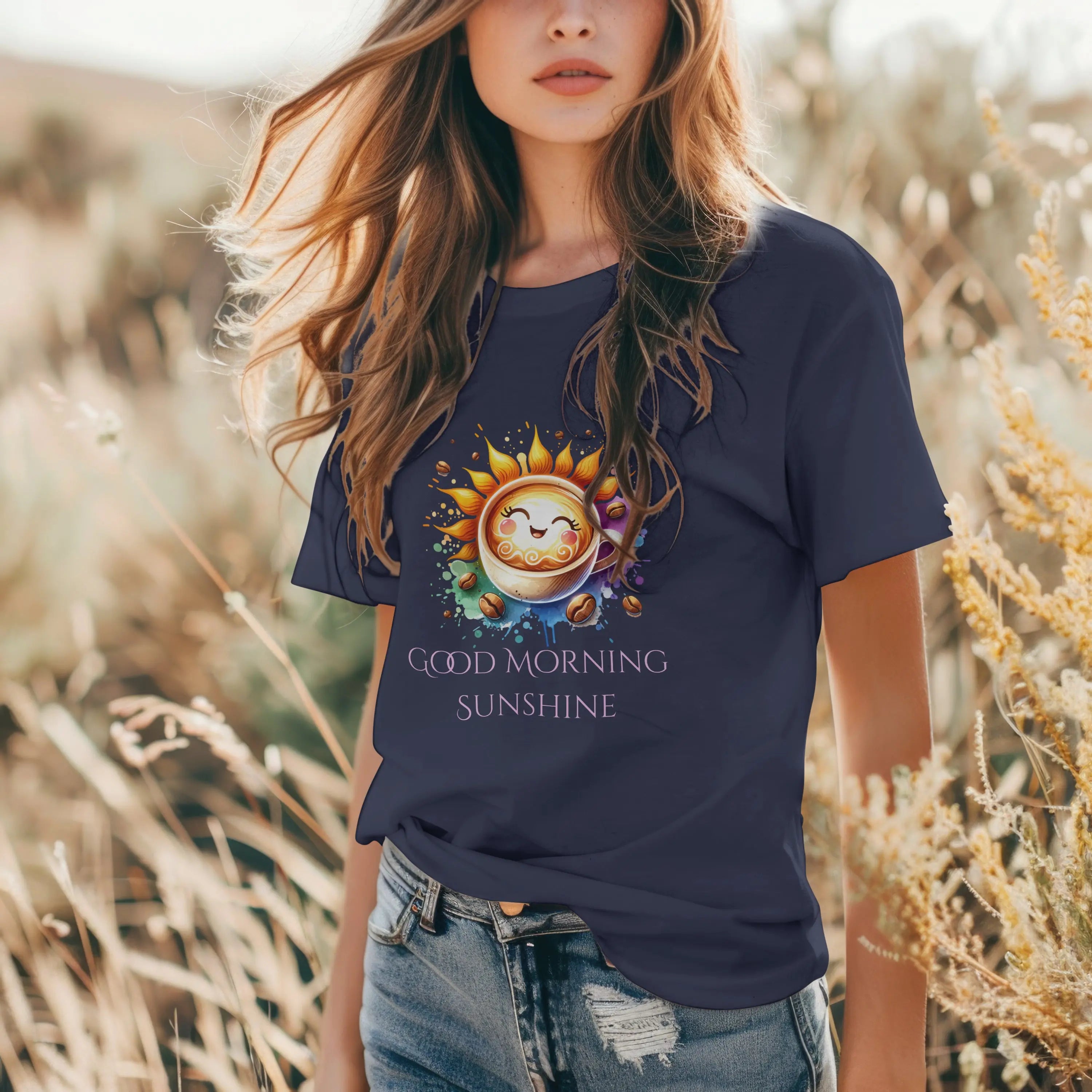 Good Morning Sunshine Tshirt - Sunshine and Coffee Tee Printify