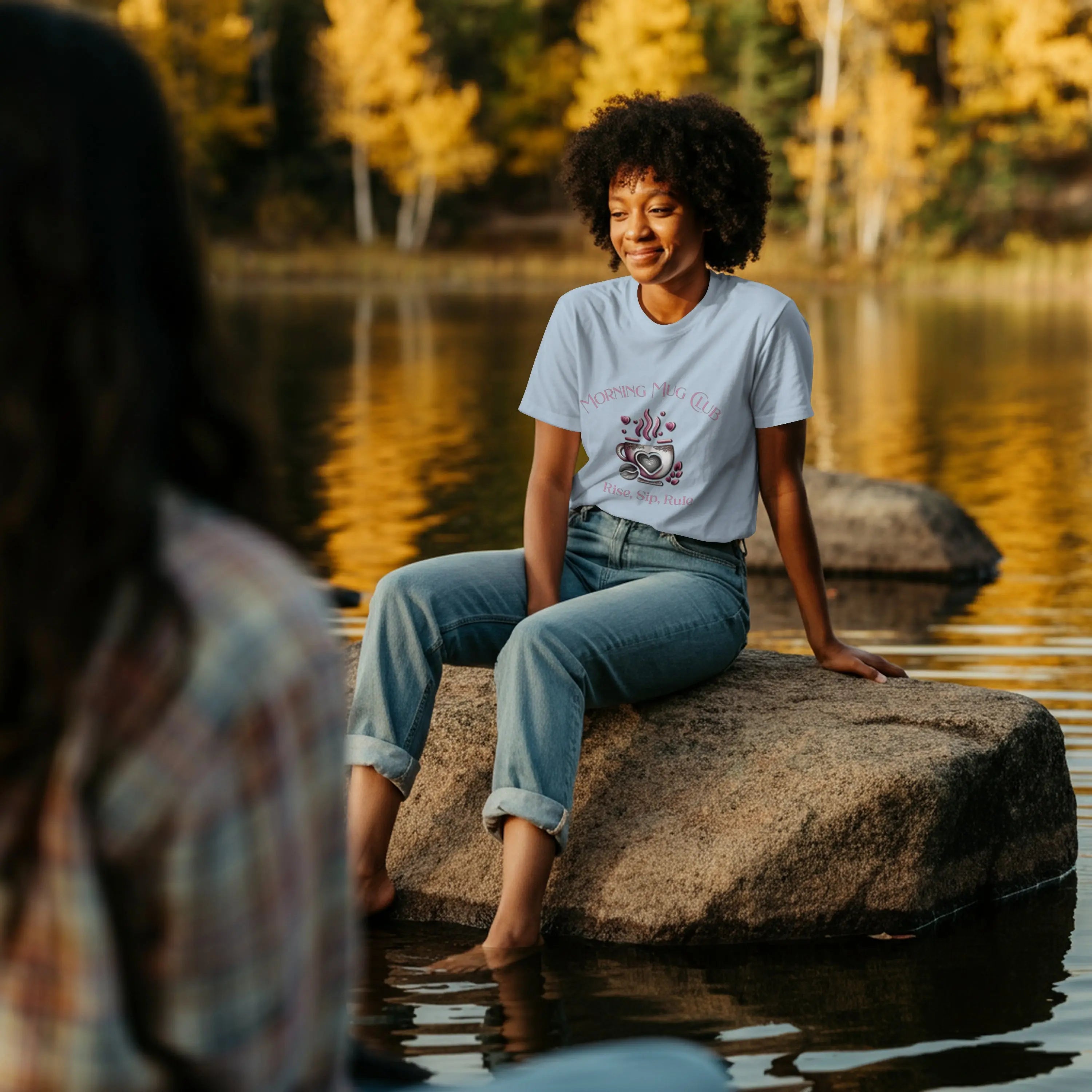 Rise Sip Rule Tshirt- Monrning Mug Club Collection - Boho Morning Mug Club T-Shirt Printify