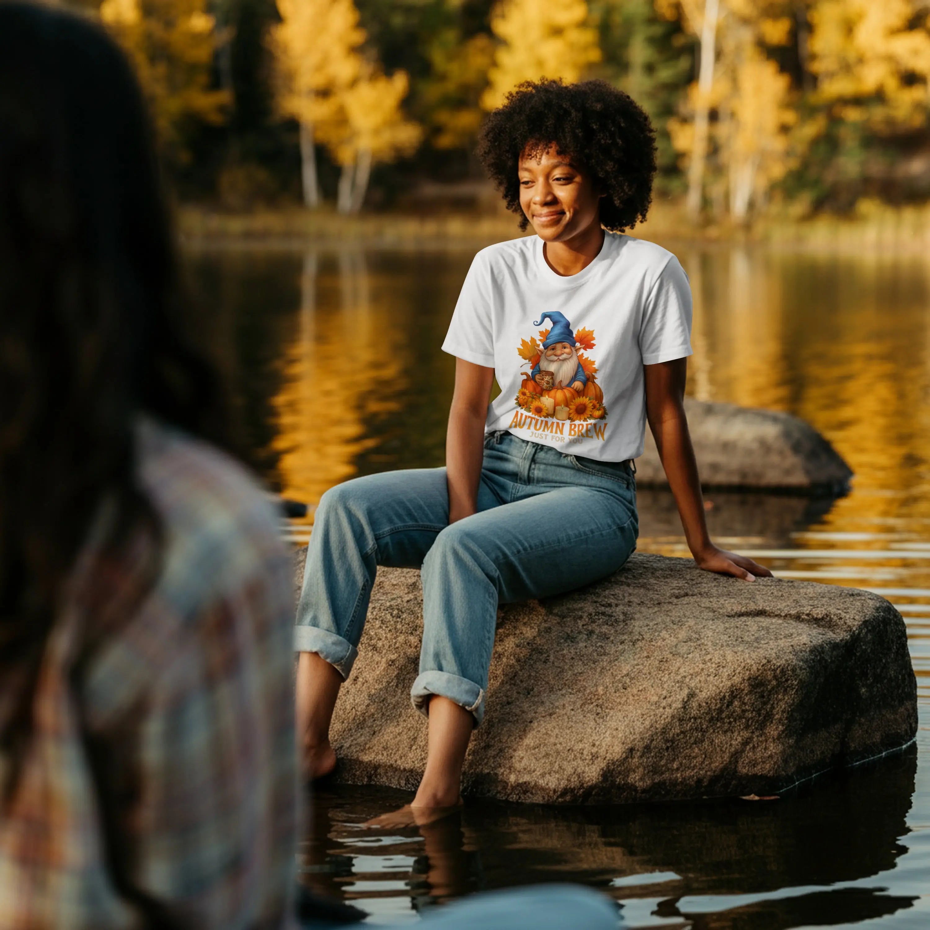 Autumn Gnome T-Shirt - Autumn Brew Just For You Printify