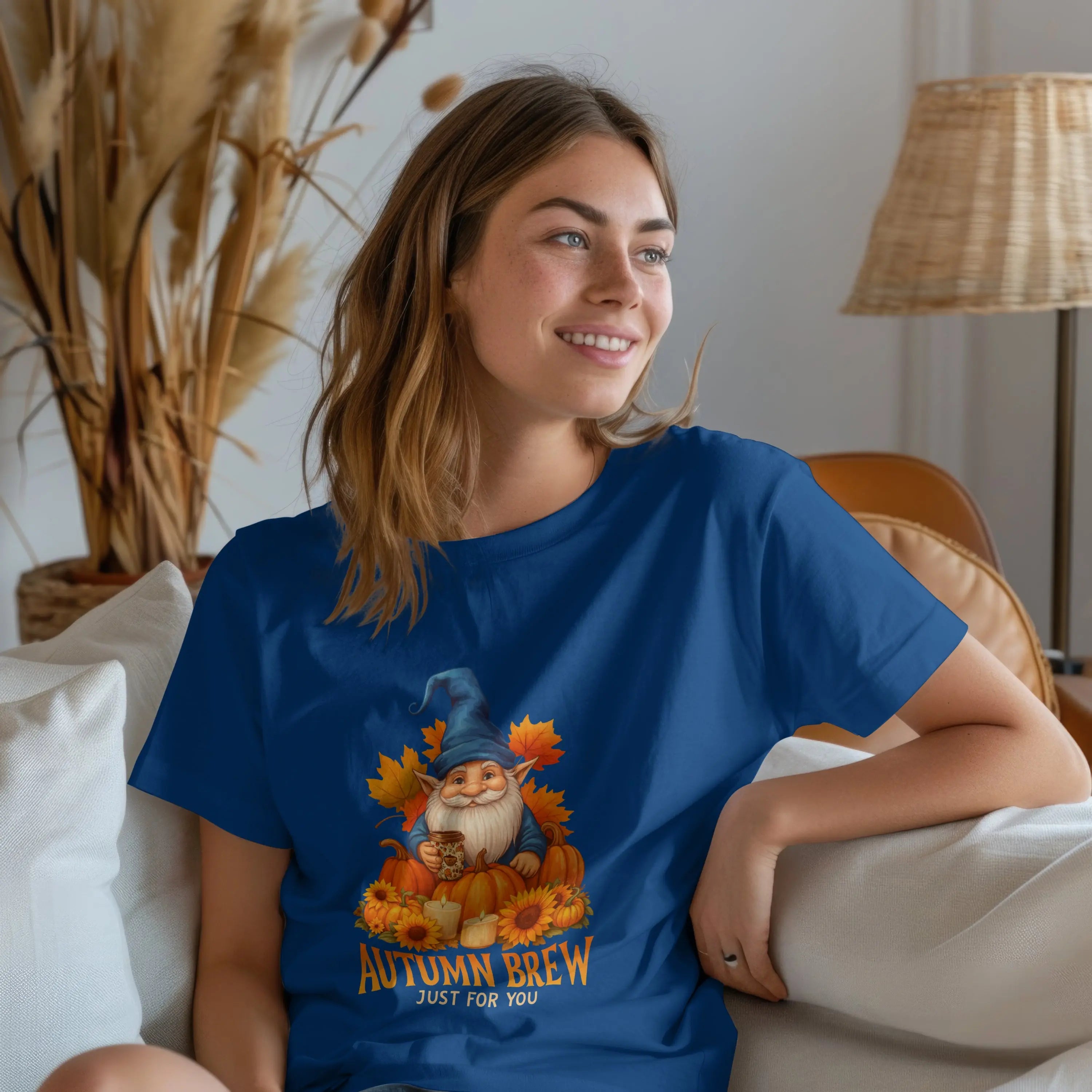 Autumn Gnome T-Shirt - Autumn Brew Just For You Printify