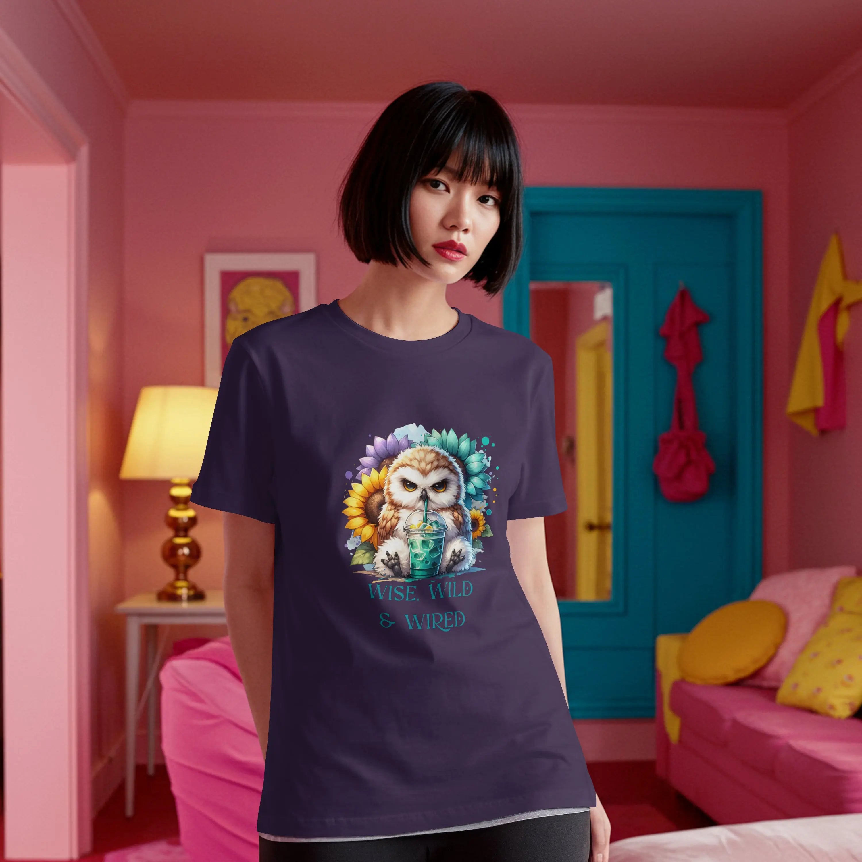 Wise Wild & Wired Owl T-Shirt Printify