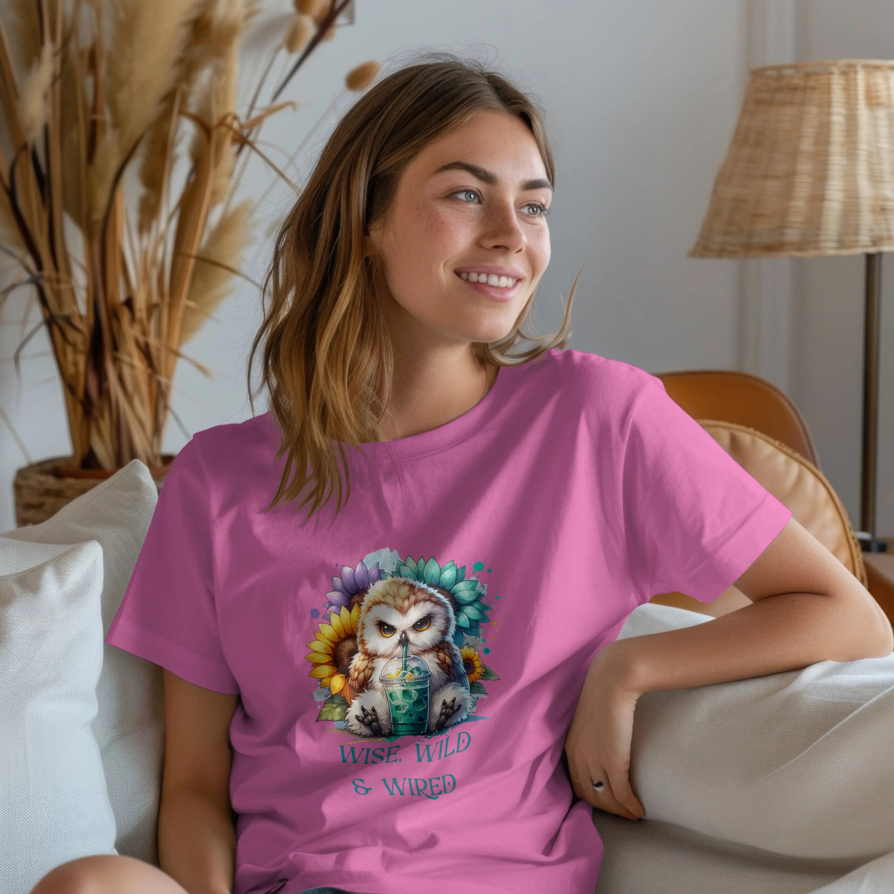Wise Wild & Wired Owl T-Shirt Printify