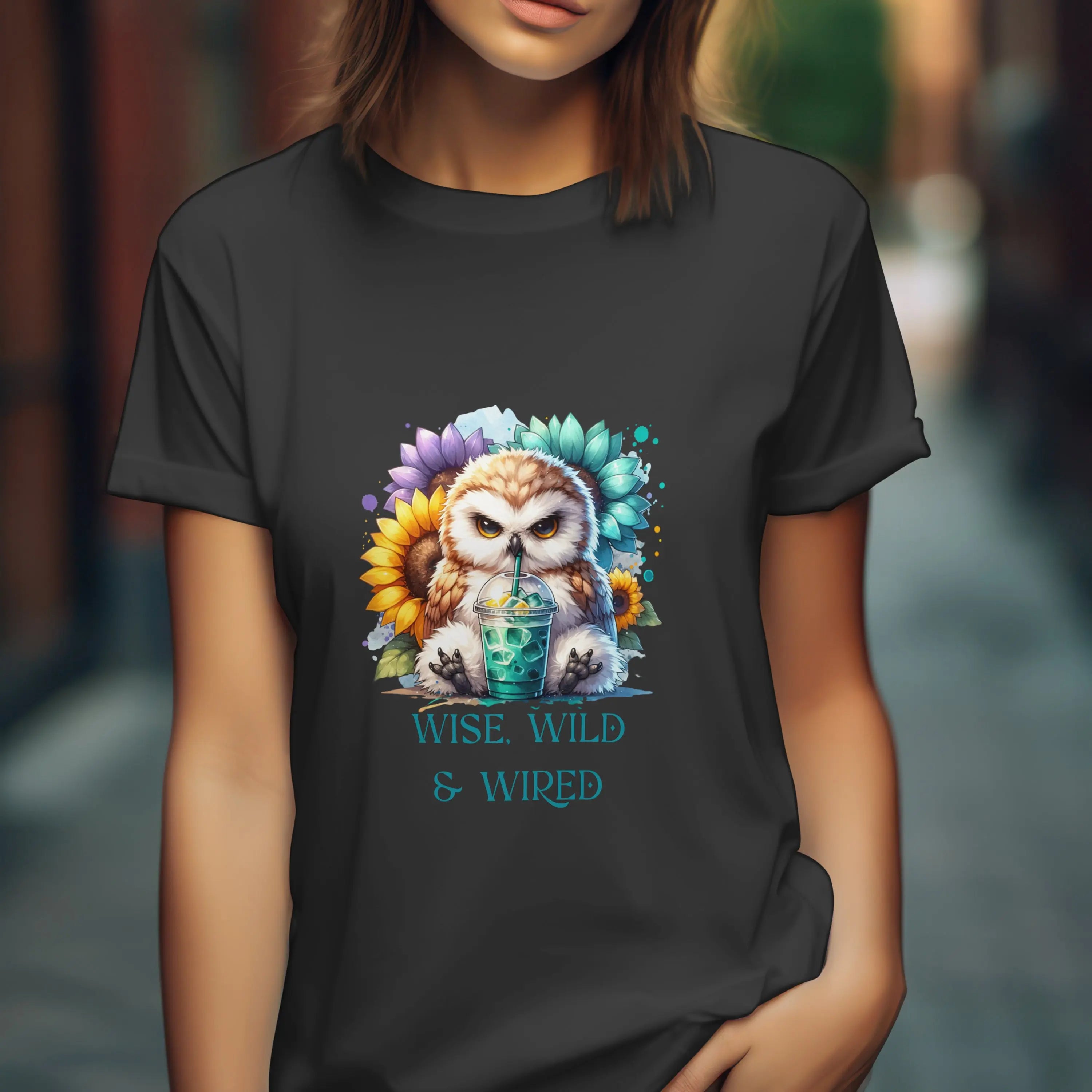 Wise Wild & Wired Owl T-Shirt Printify