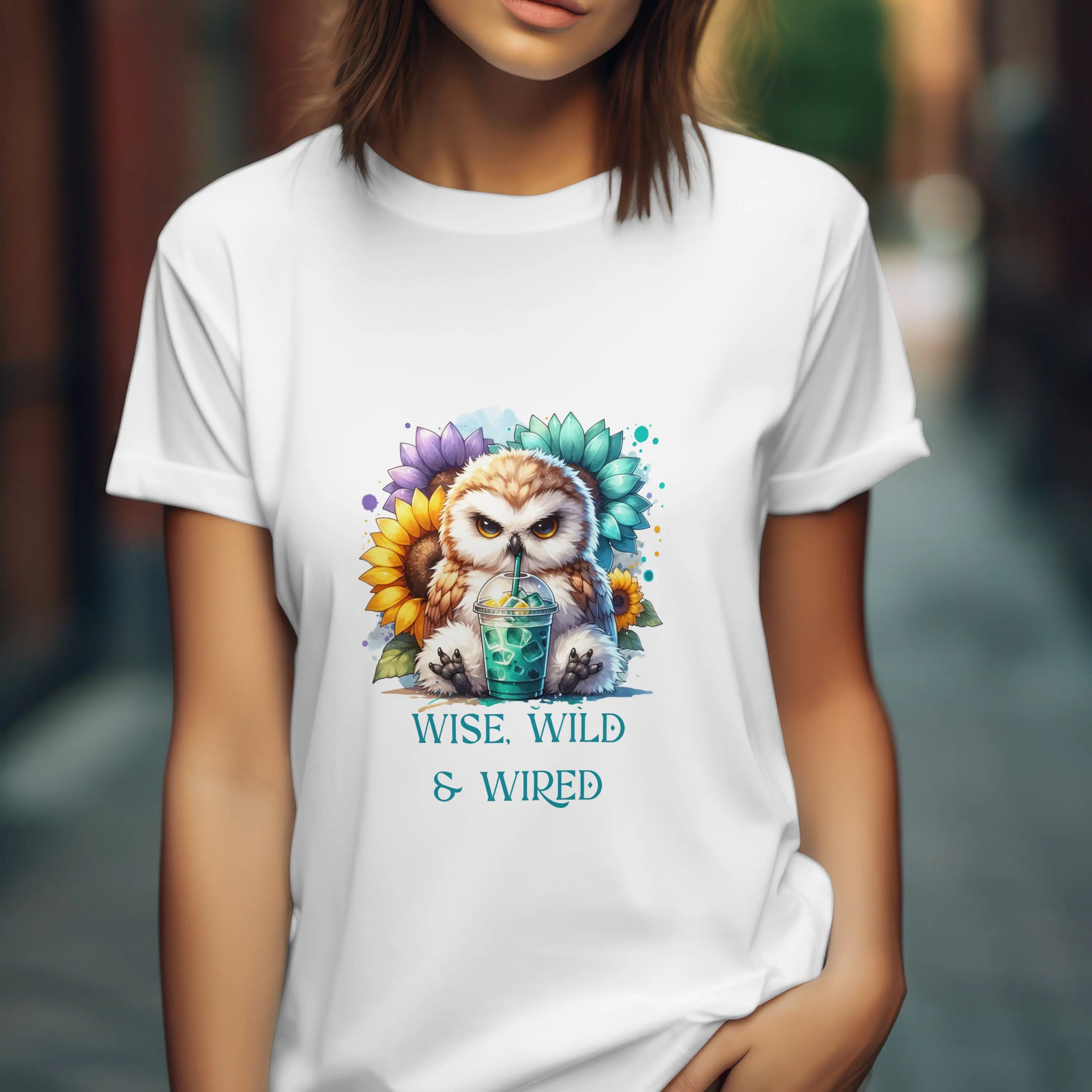 Wise Wild & Wired Owl T-Shirt Printify