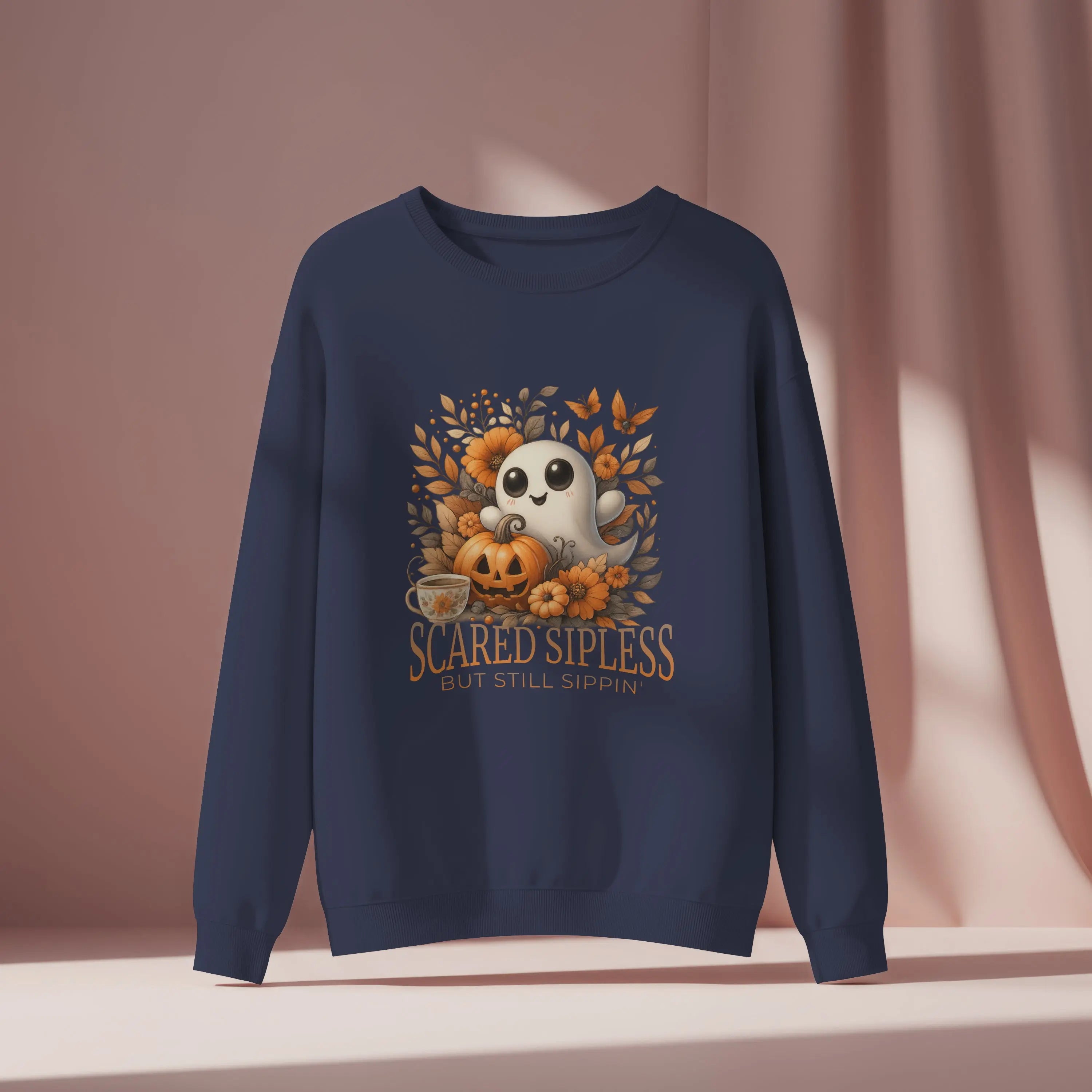 Scared Sipless Sweatshirt Printify