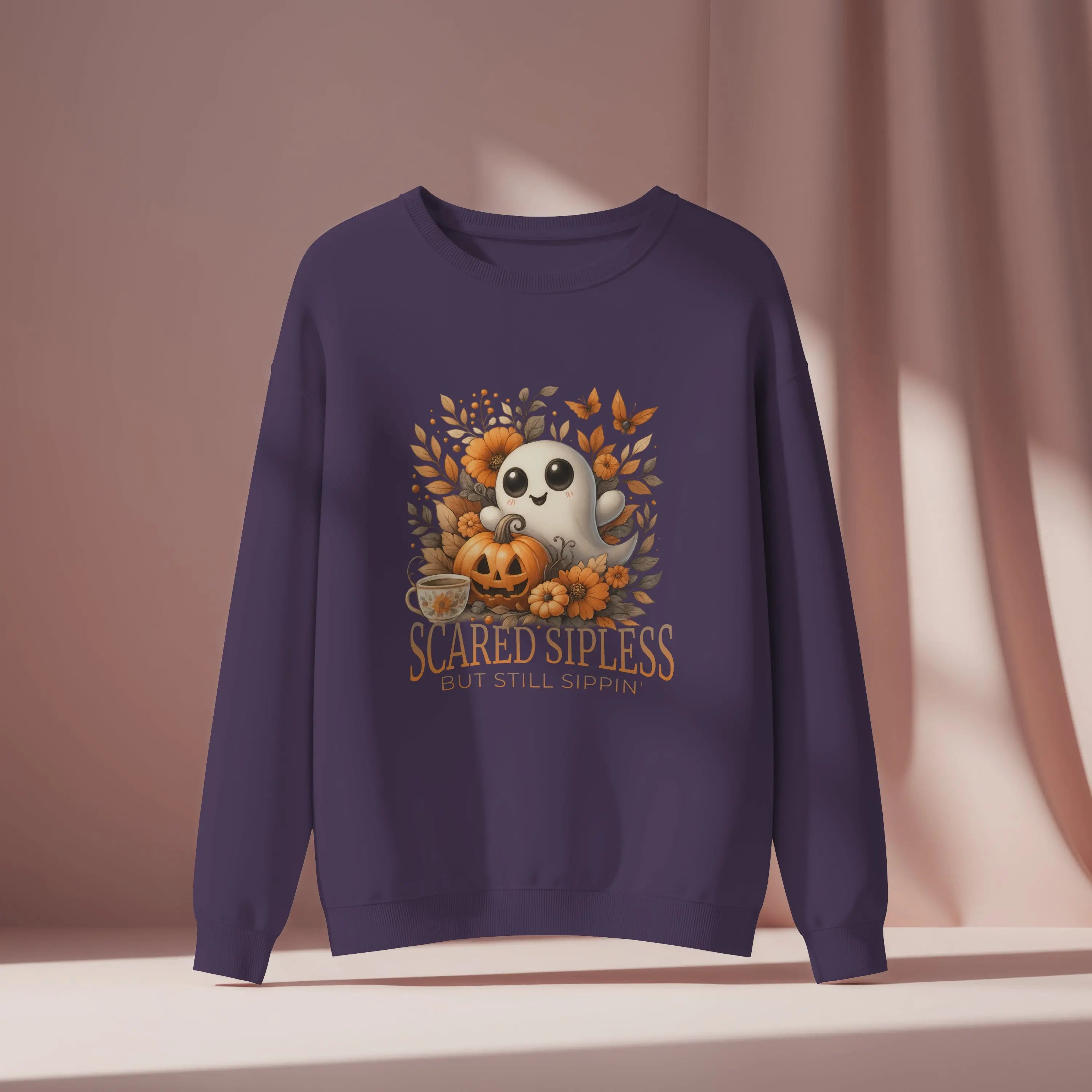 Scared Sipless Sweatshirt Printify