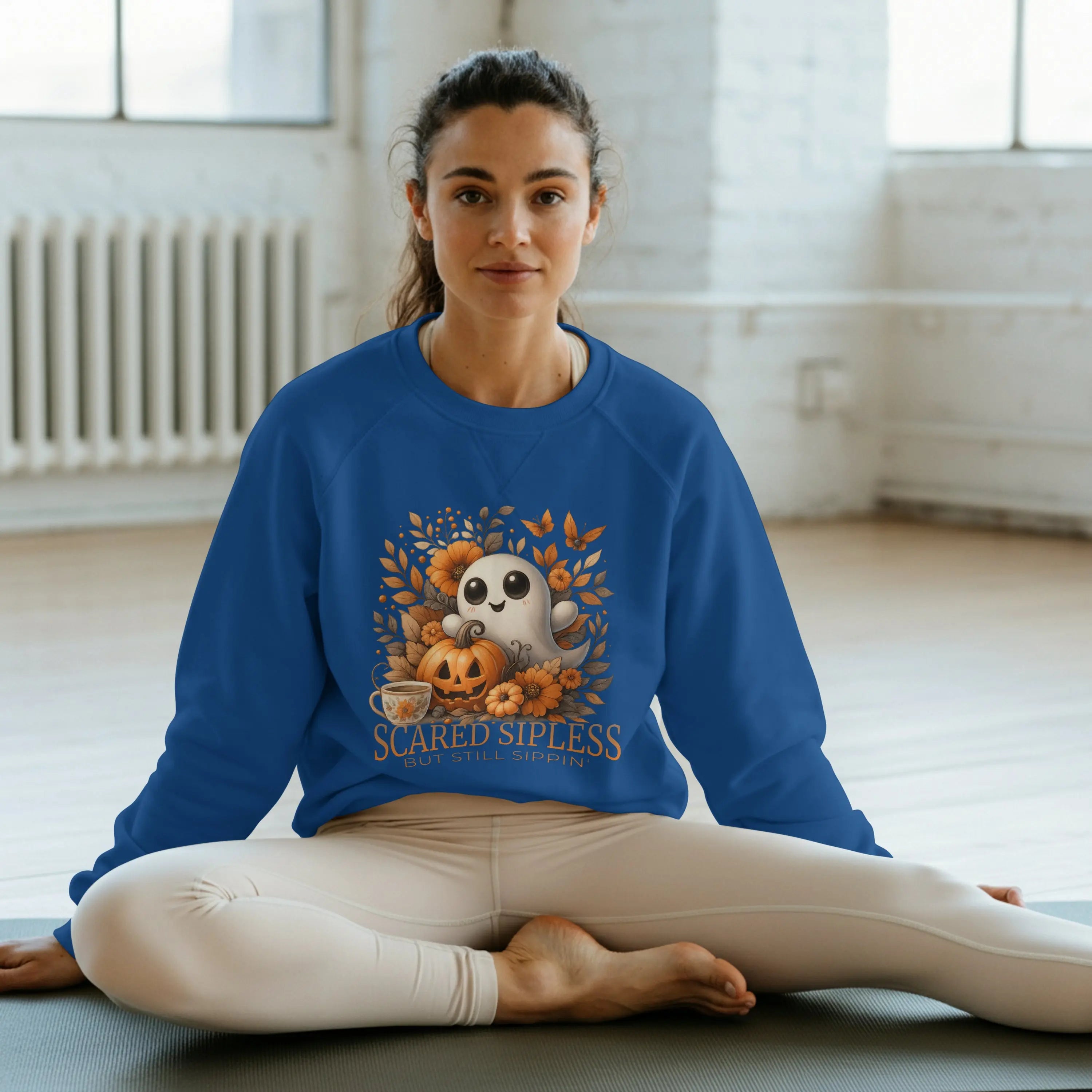 Scared Sipless Sweatshirt Printify