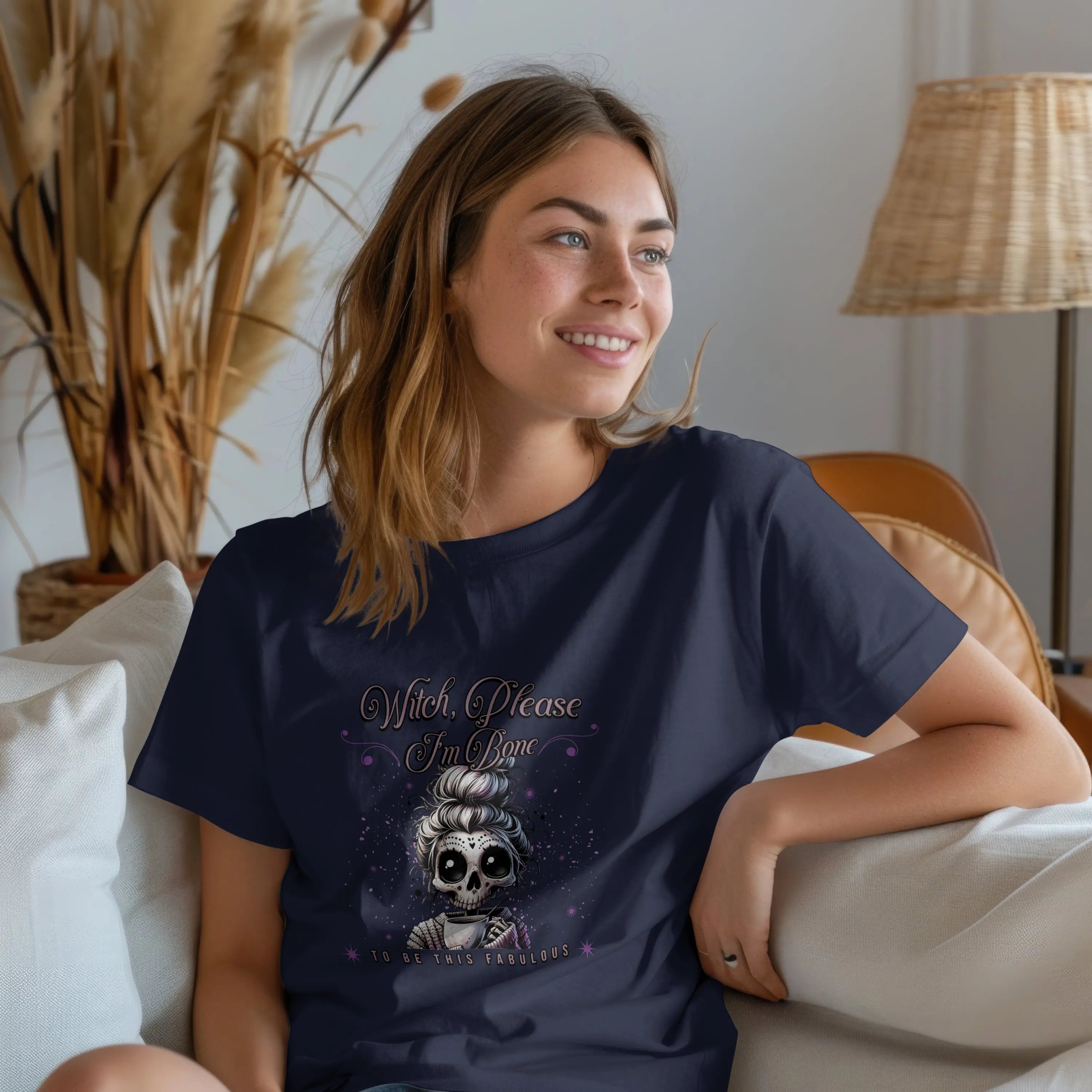 Bone to be Graphic Tee, Perfect for Halloween, Casual Outfits, Gift for Her, Unique Statement Shirt, Witchy Apparel, Seasonal Fashion Printify