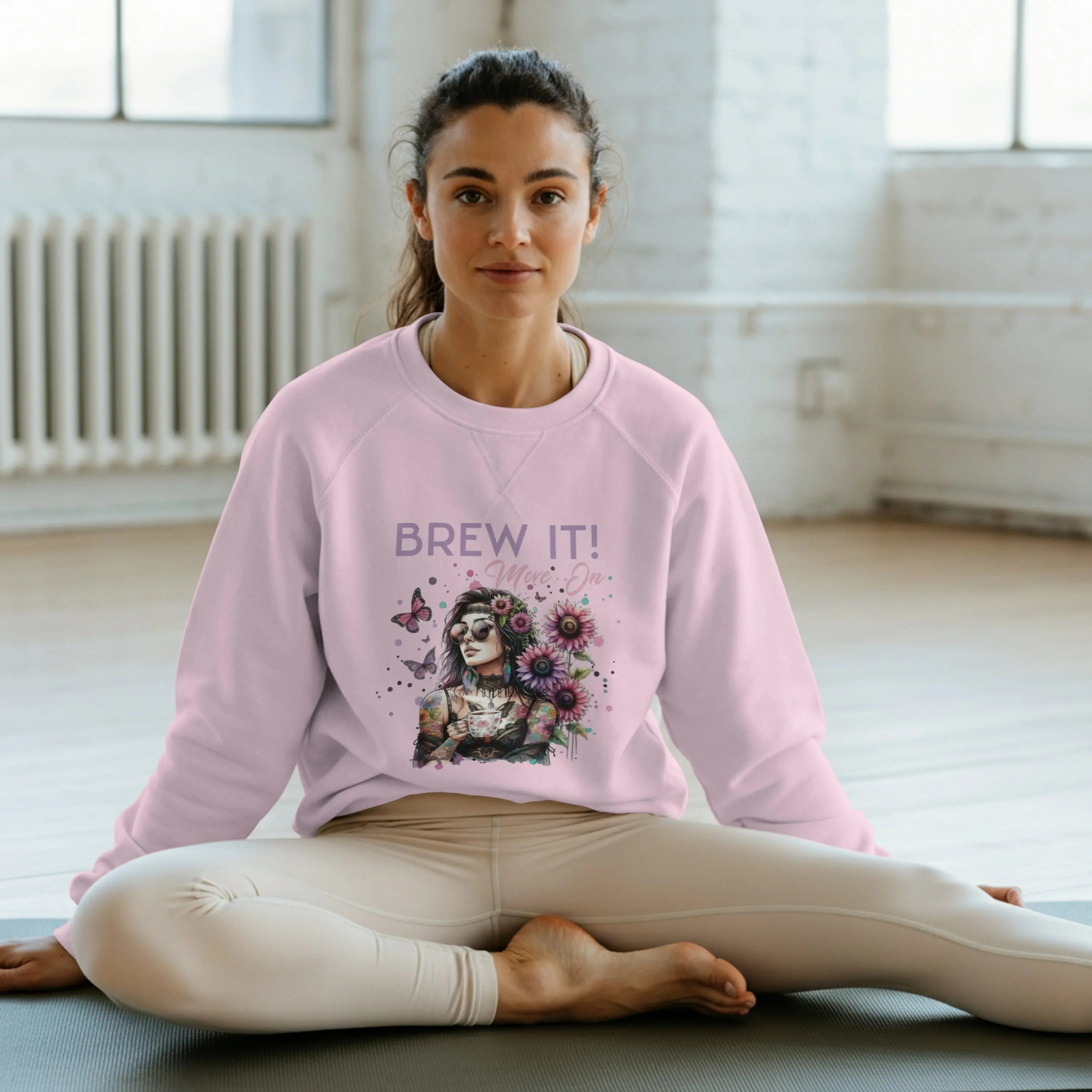 Brew It! Graphic Sweatshirt | Comfortable Crewneck | Eco-Friendly Gift for Coffee Lovers | Ideal for Casual Wear, Gift, Home, Holidays Printify