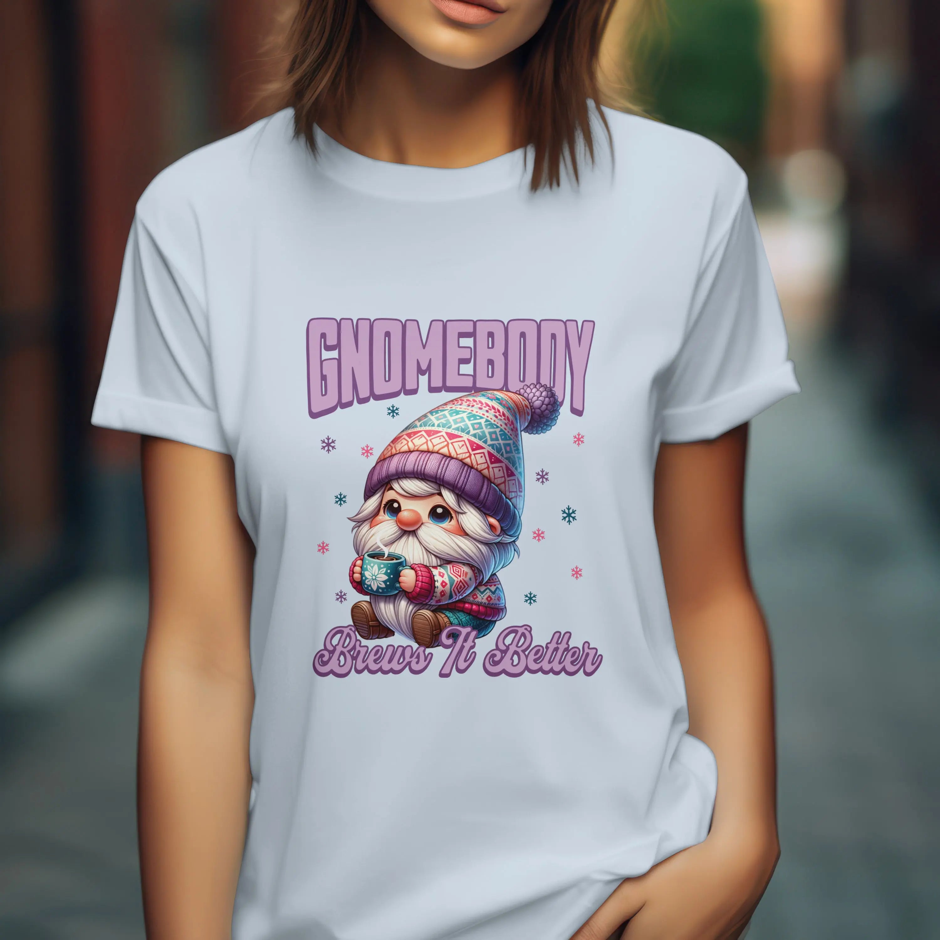 Gnomebody Tee, Cozy Winter Shirt, Gift for Gnome Lovers, Holiday Apparel, Cute Graphic Tee, Fun T-Shirt Printify