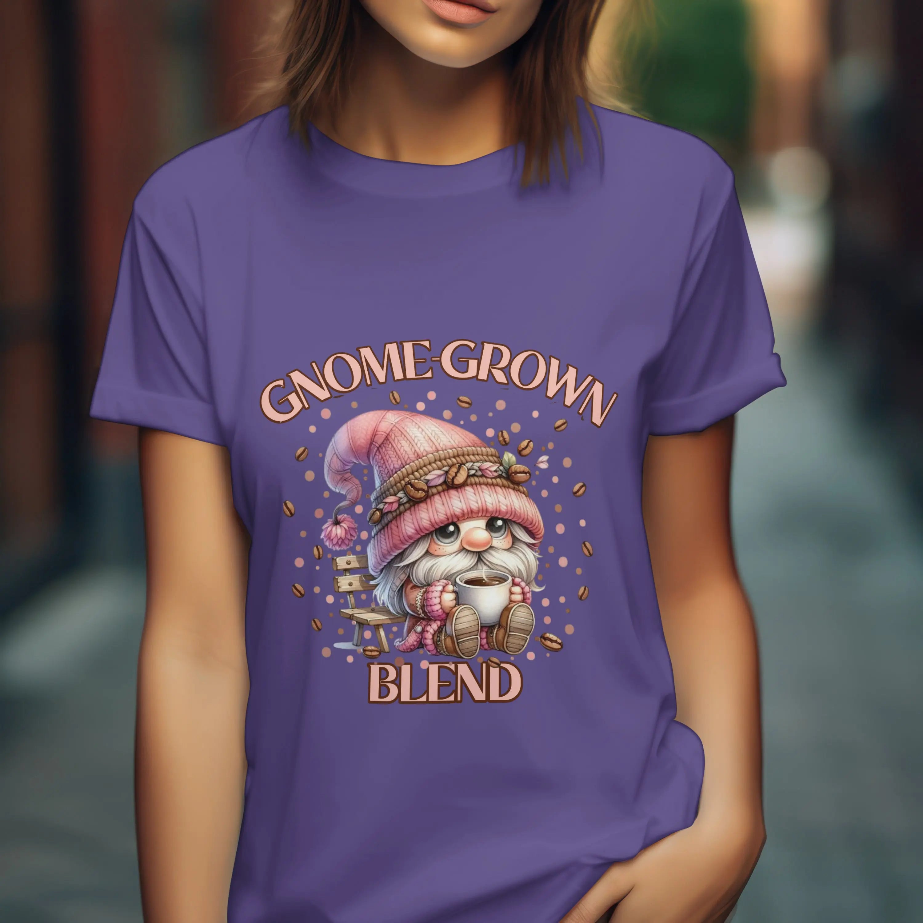 Gnome Grown Blend Women's Tee, Cute Gnome Shirt, Casual Vibes, Gift for Gardeners, Fall Fashion Tee, Thanksgiving Gift Printify