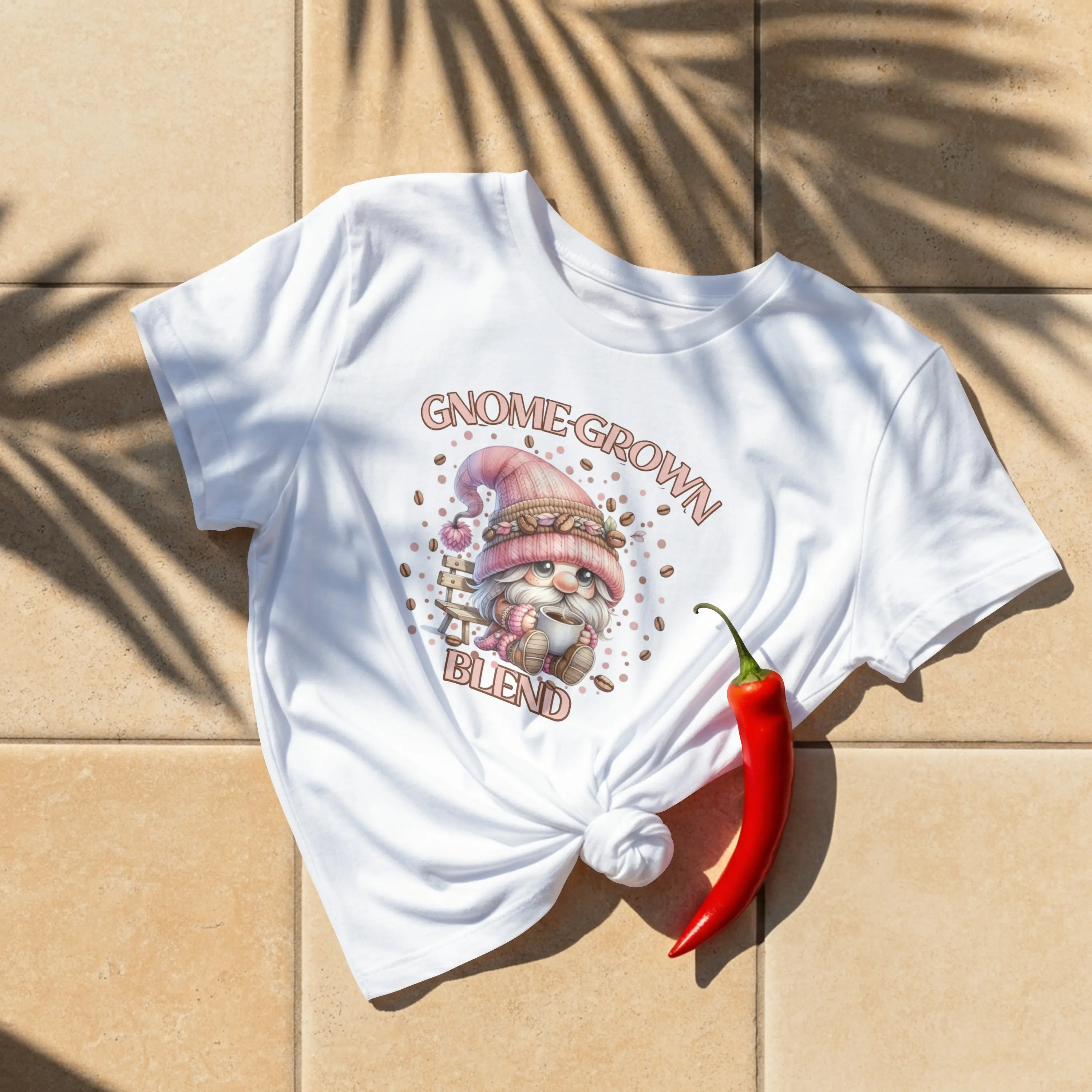 Gnome Grown Blend Women's Tee, Cute Gnome Shirt, Casual Vibes, Gift for Gardeners, Fall Fashion Tee, Thanksgiving Gift Printify