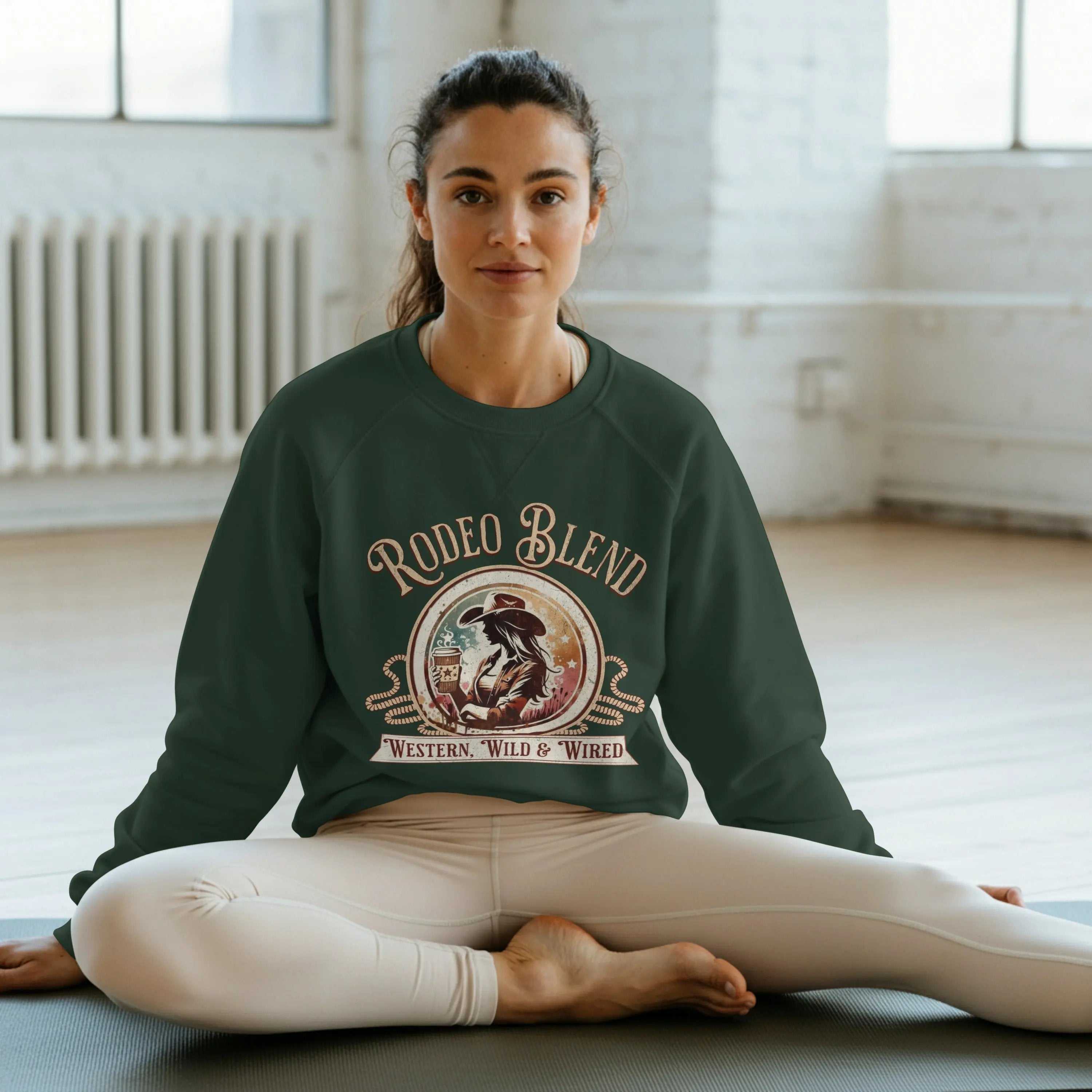 Western Rodeo Blend Sweatshirt, Cozy Unisex Sweater, Vintage Graphic Crewneck, Country Style Apparel, Perfect for Rodeo Events - Boldly Bitter Company