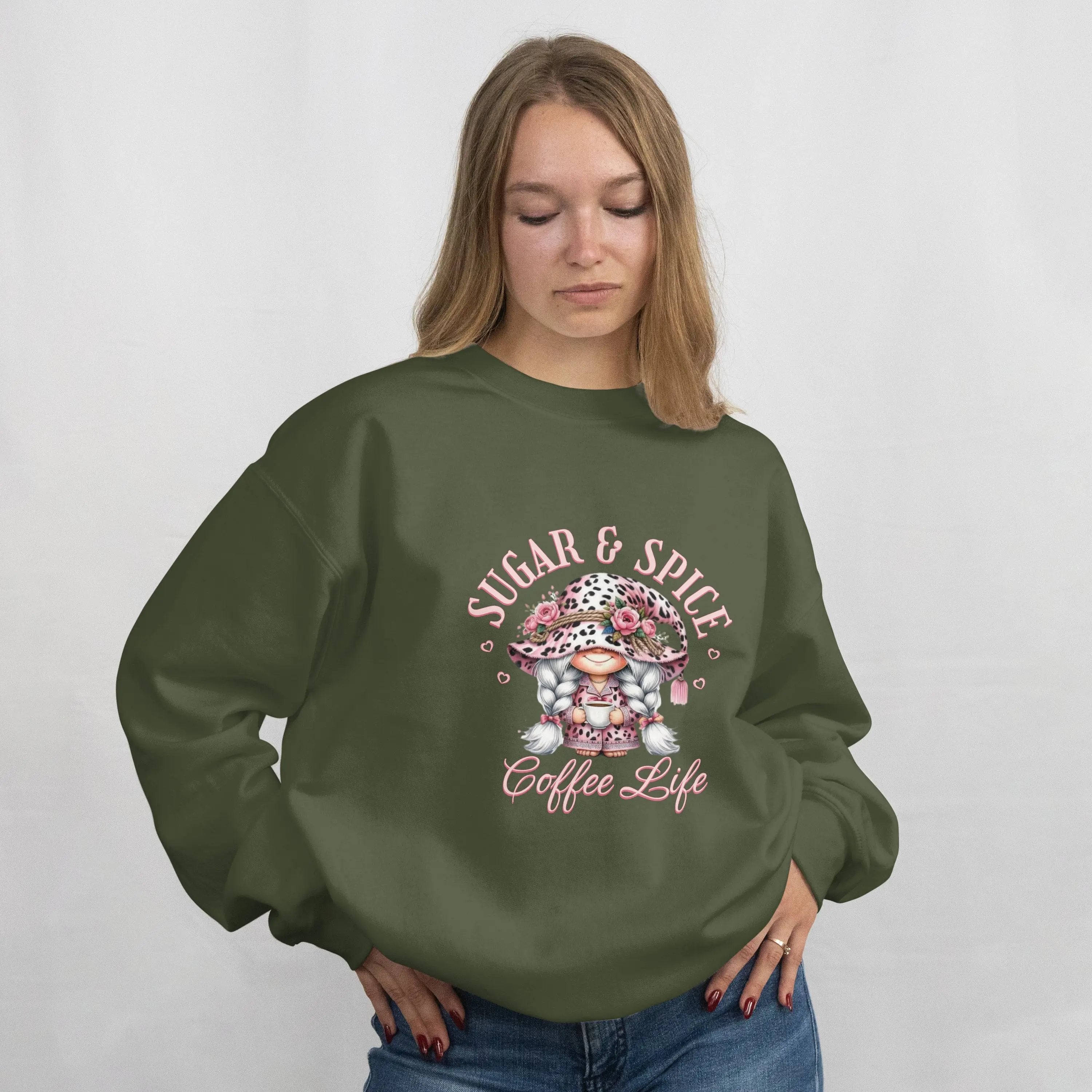 Sugar & Spice Sweatshirt | Cozy Gift for Coffee Lovers, Cute Casual Wear, Perfect for Holidays, Everyday Comfort - Boldly Bitter Company