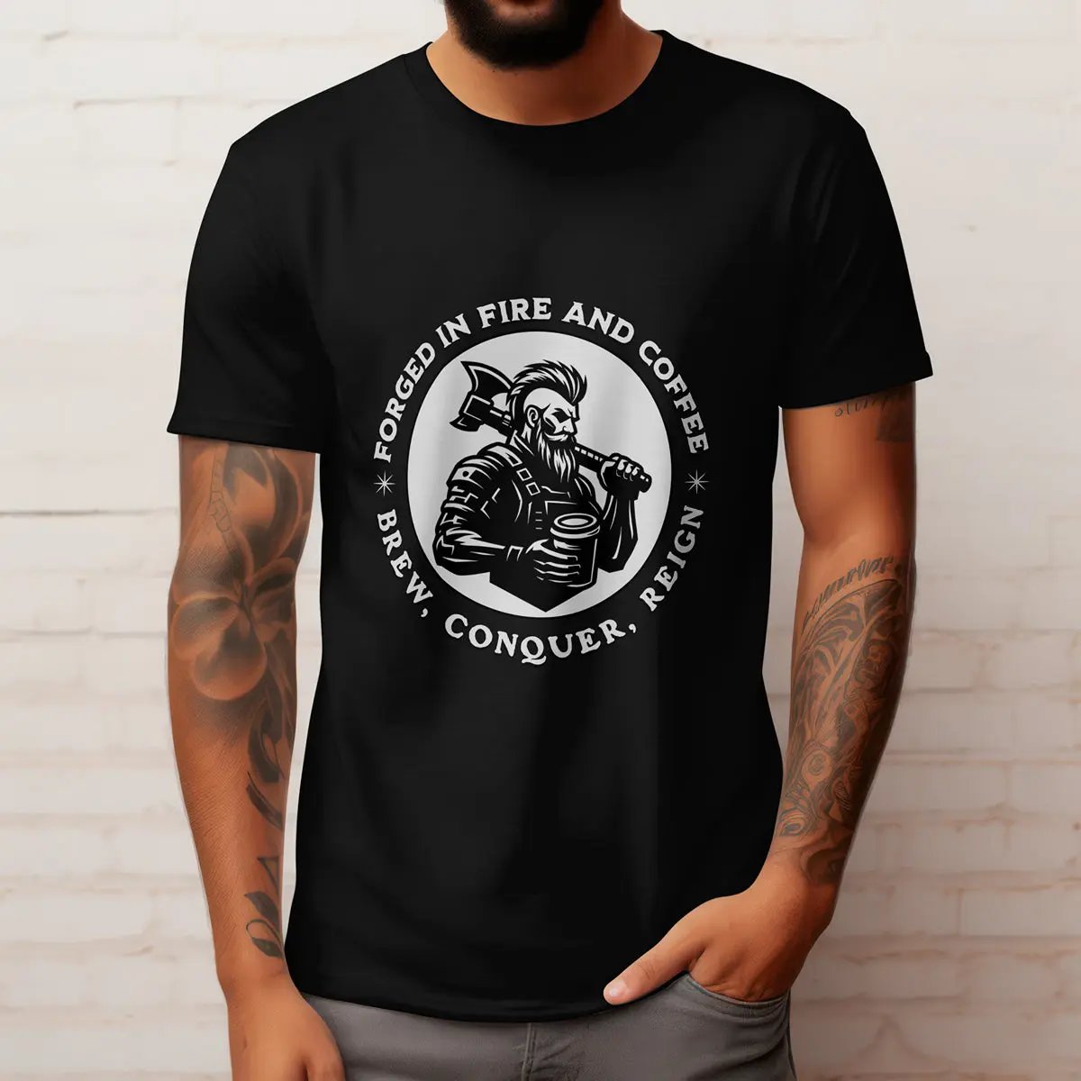 Forged in Fire Viking T-Shirt Printify