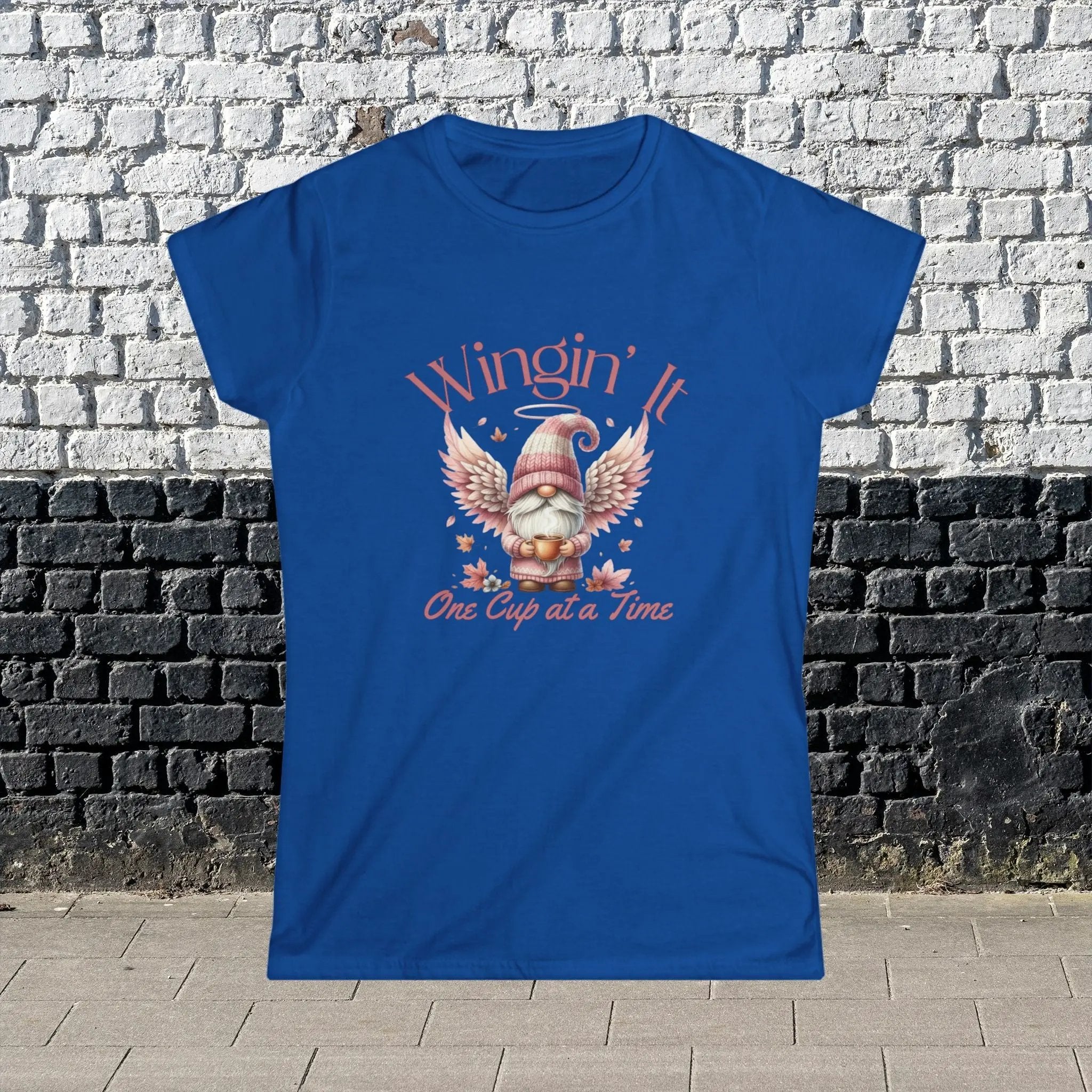 Wingin It Women's Tee - Cute Gnome Design, Comfortable Apparel, Gift for Coffee Lovers, Casual Everyday Wear, Seasonal T-Shirt - Boldly Bitter Company