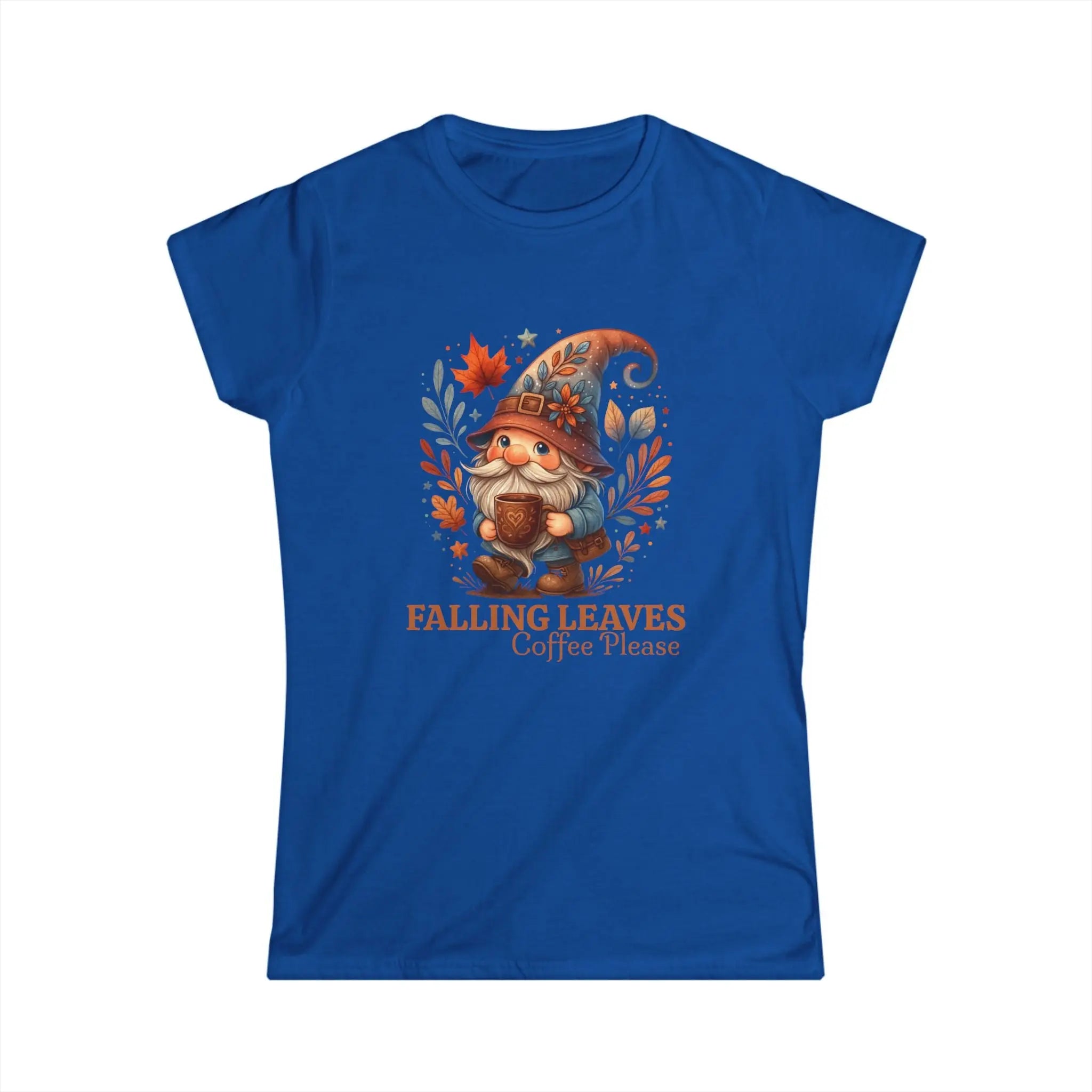 Falling Leaves Gnome T-Shirt | Cozy Autumn Tee, Seasonal Gift, Cute Fall Apparel, Halloween Top, Thanksgiving Outfit Printify