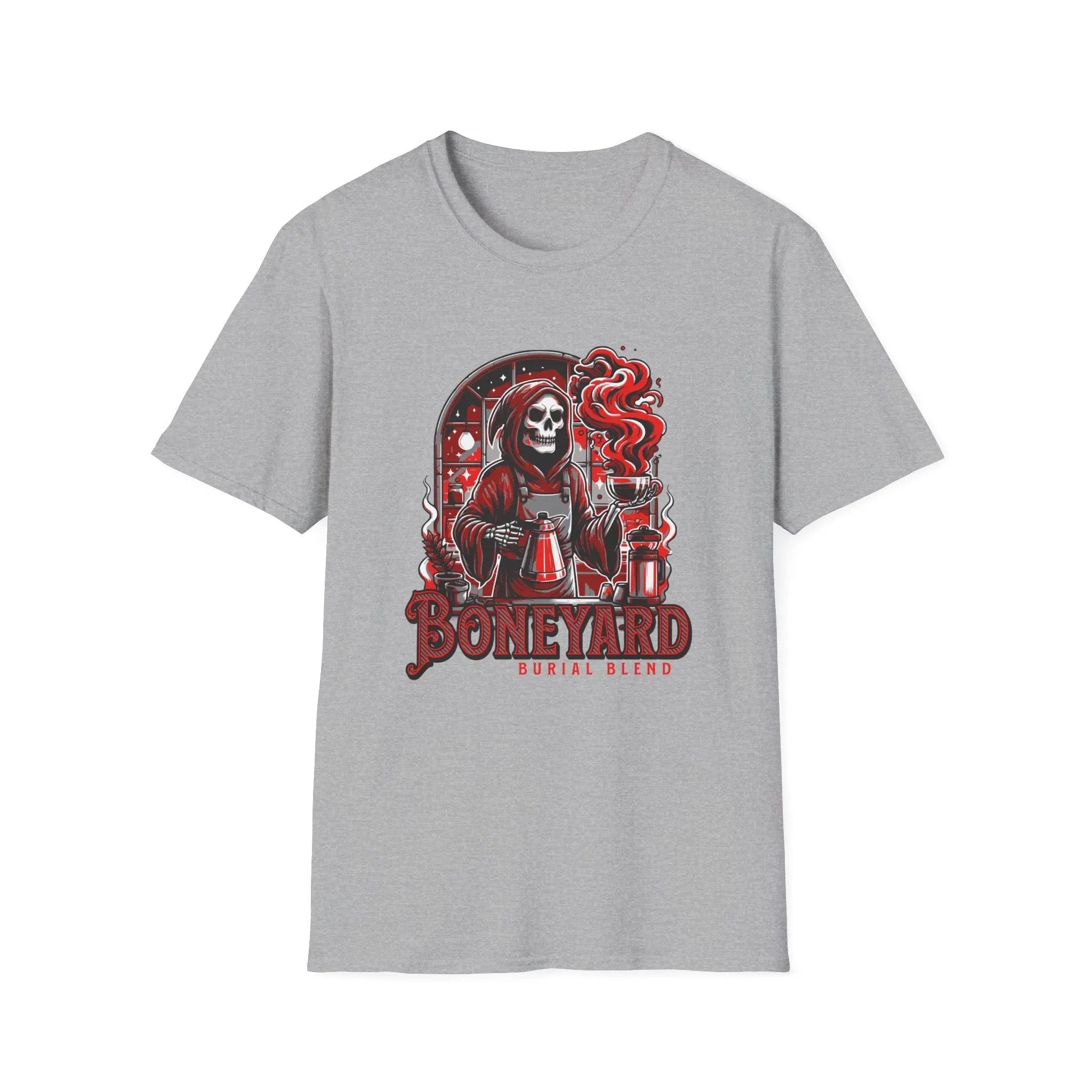 Graphic Skeleton Coffee T-Shirt – “Boneyard Burial Blend” - Boldly Bitter Company