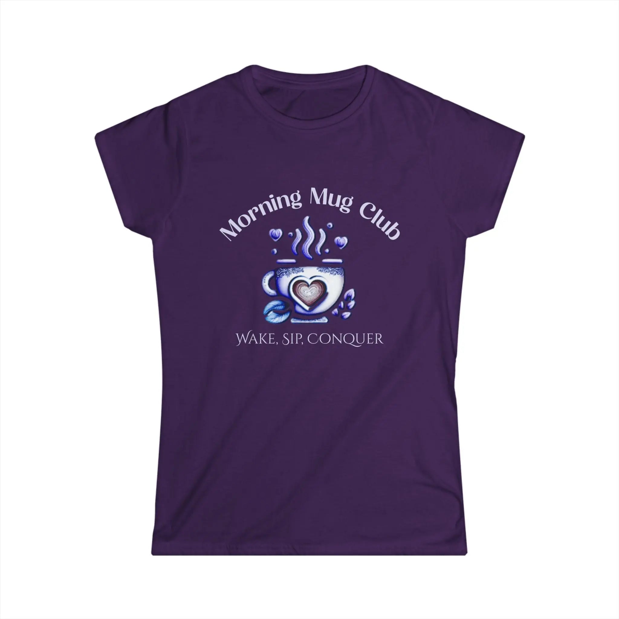 Wake, Sip, Conquer Tshirt - Morning Mug Club - Boho Style Coffee Tee Printify