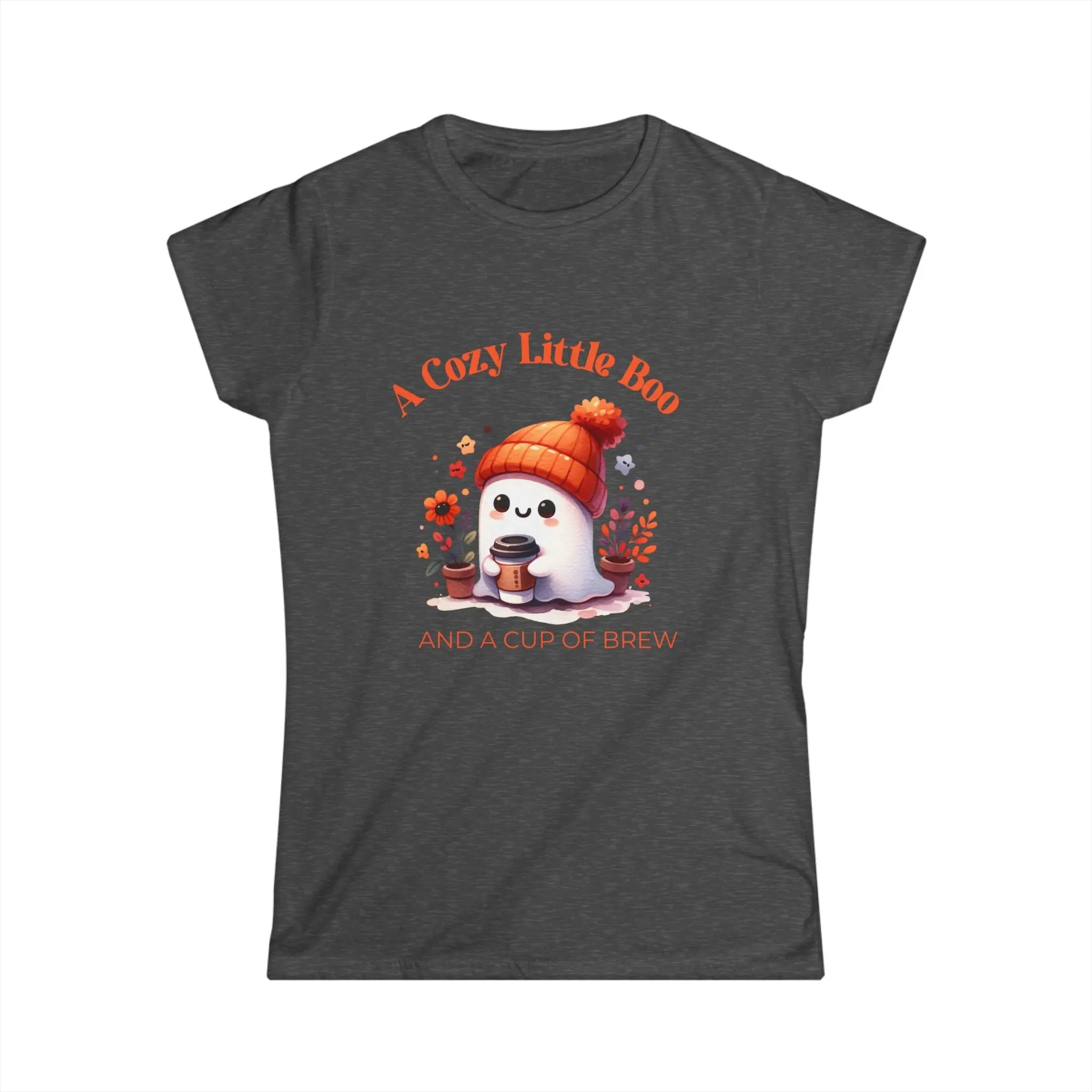 Cozy Little Boo T-Shirt – “A Cozy Little Boo and a Cup of Brew” Printify