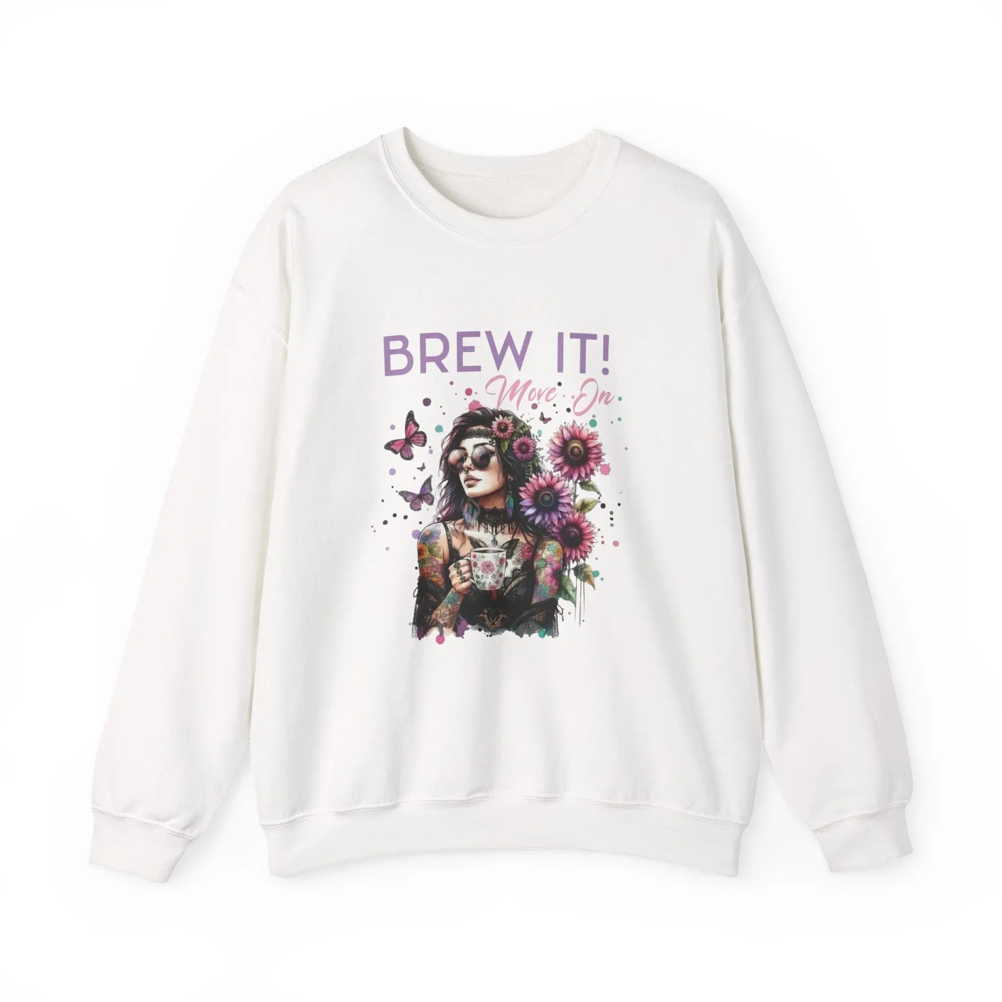 Brew It! Graphic Sweatshirt | Comfortable Crewneck | Eco-Friendly Gift for Coffee Lovers | Ideal for Casual Wear, Gift, Home, Holidays Printify