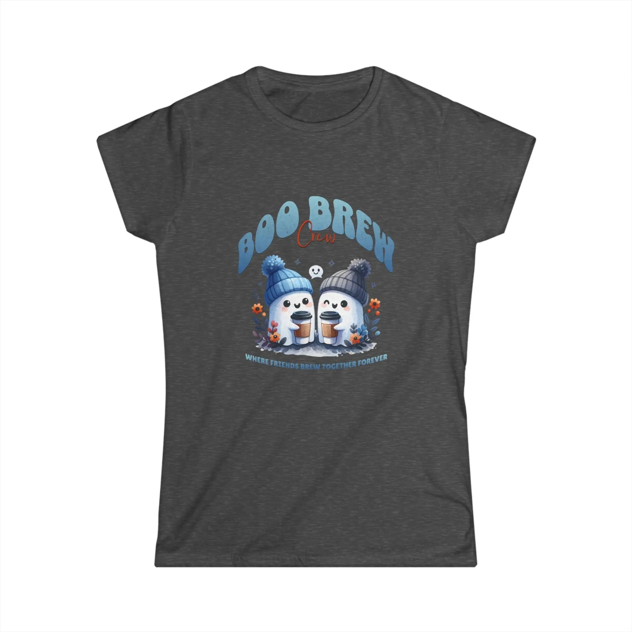 Boo Brew Crew T-Shirt - Cute Ghost Coffee tee Printify