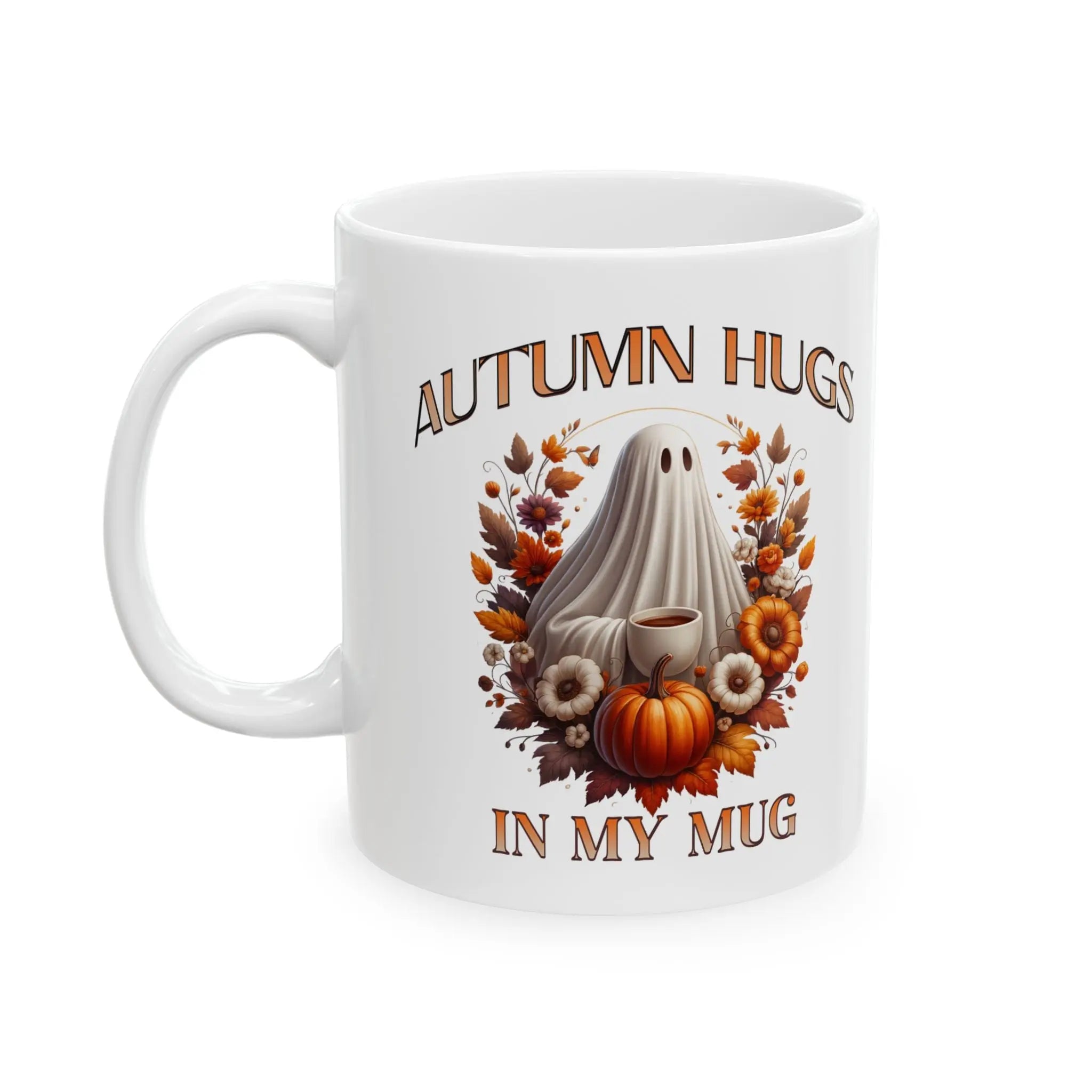 Autumn Hugs Ceramic Mug | Cozy Coffee Cup, Fall Gift, Seasonal Drinkware, Holidays, Home Decor Printify