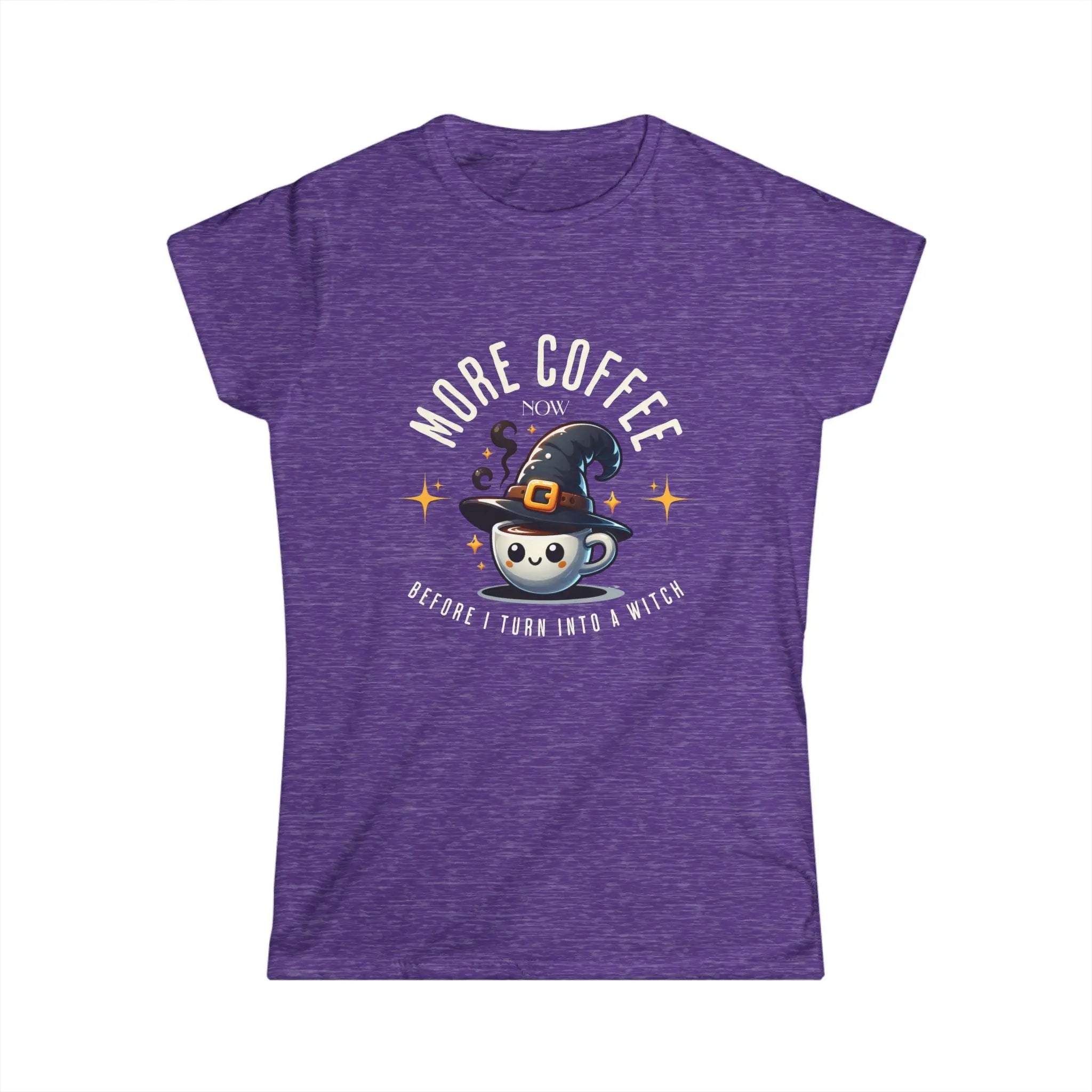 More Coffee Now T-Shirt | Cute Witch Coffee Tee, Halloween Gift, Funny Shirt, Coffee Lover Apparel, Spooky Season Outfit Printify