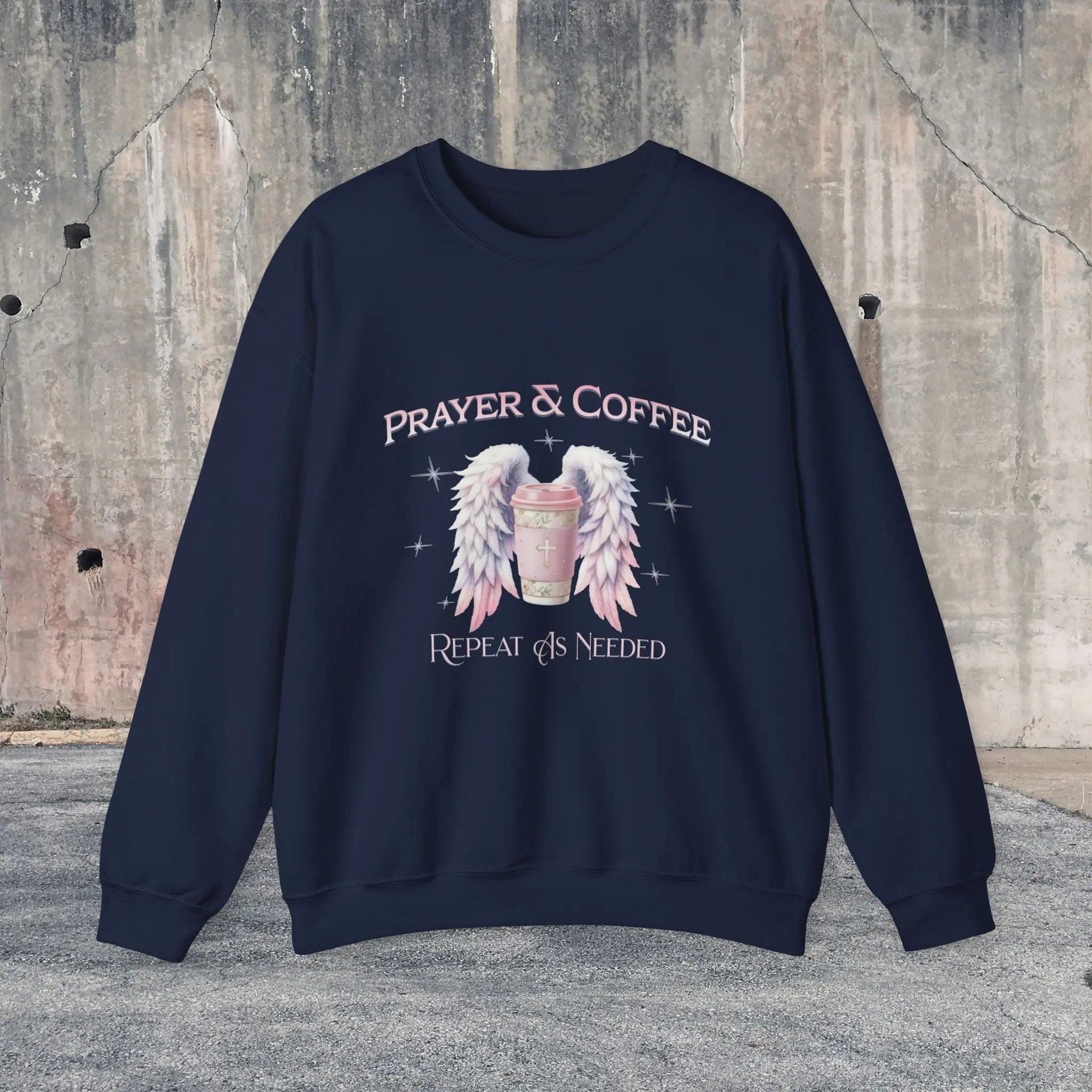 Prayer & Coffee Sweatshirt | Unisex Crewneck | Cozy Gift for Coffee Lovers | Relaxed Fit for Chill Days | Perfect for Holidays & Gatherings - Boldly Bitter Company