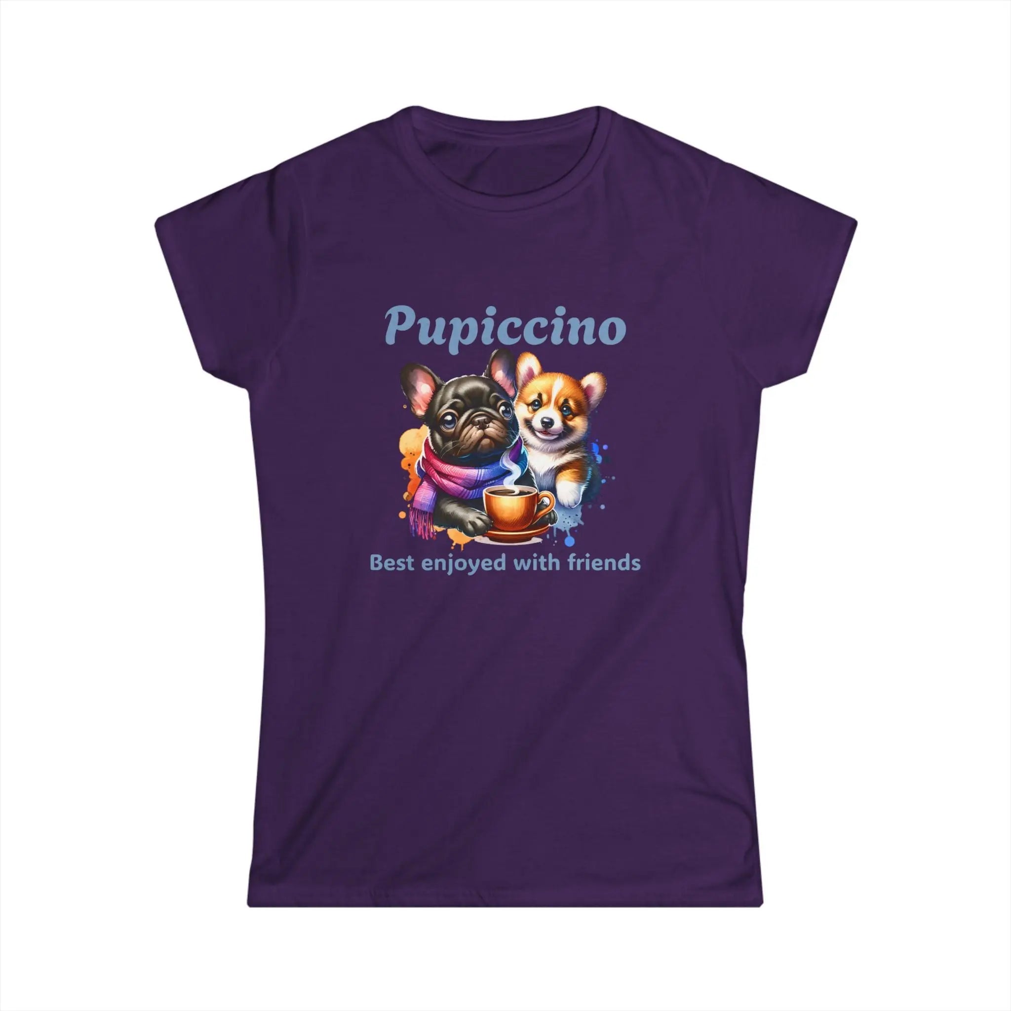 Pupiccino Tshirt - Pug Coffee Tee, Pup Tee, Coffee Friends Tee Printify