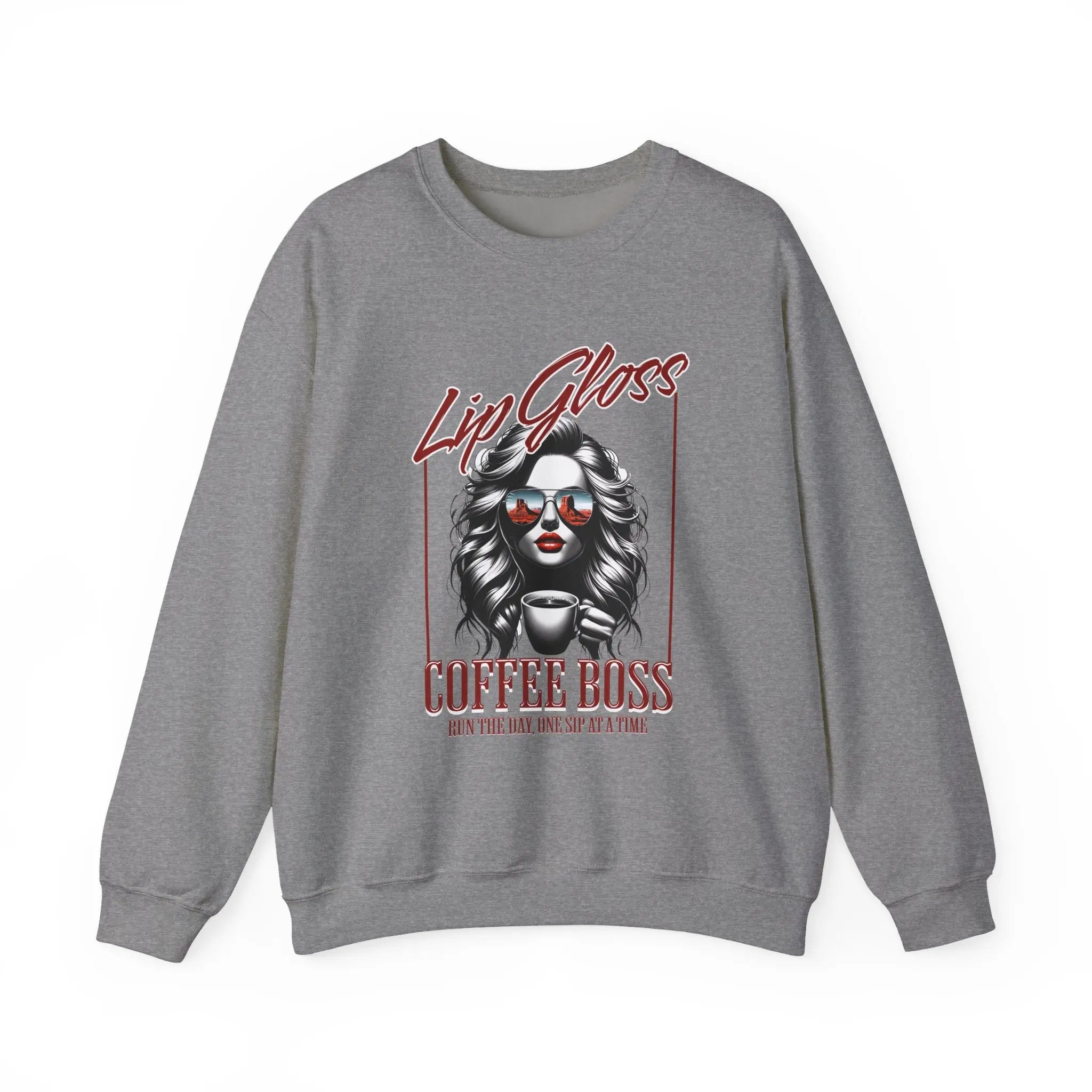 Lip Gloss Coffee Boss Sweatshirt Printify